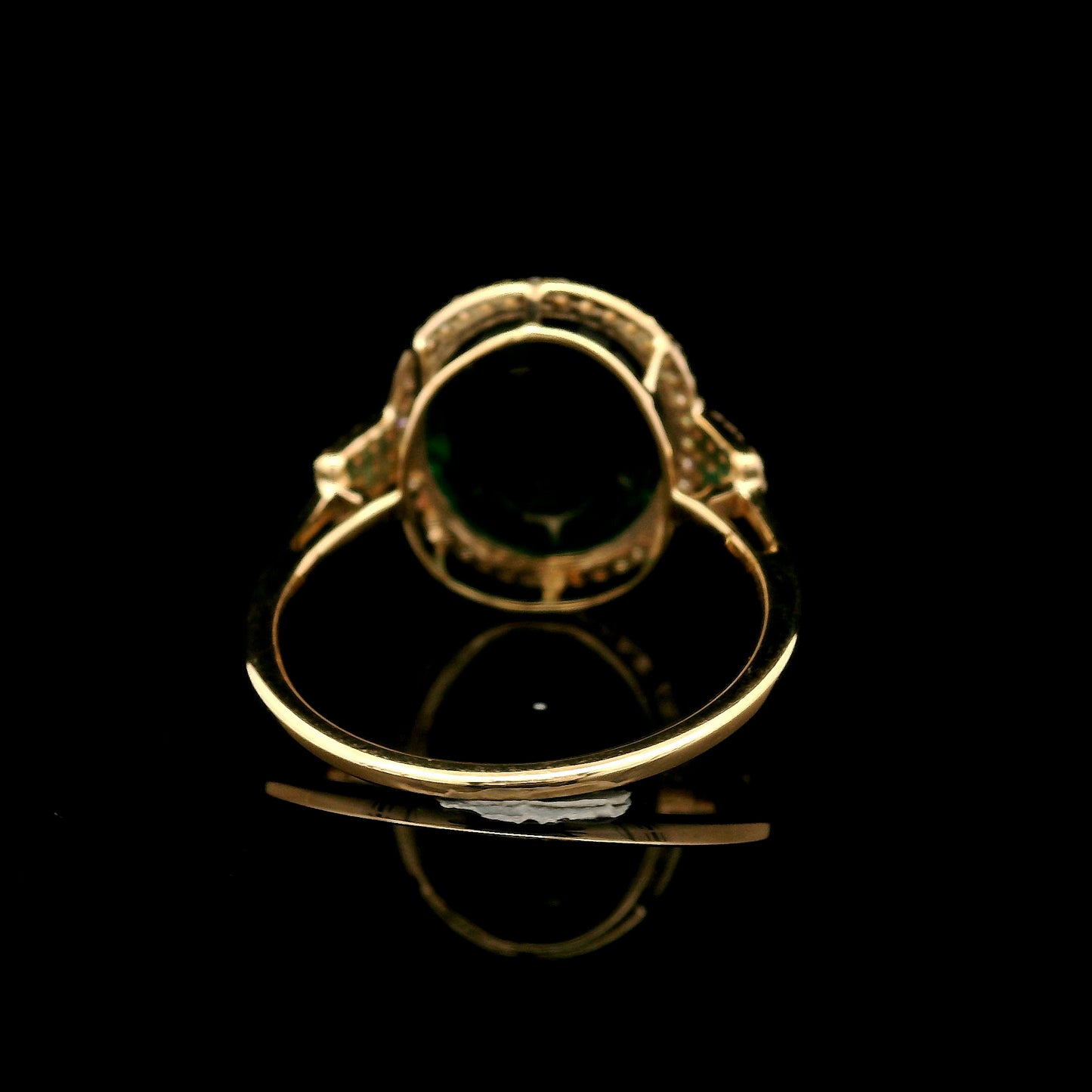 3.60 Ct Oval Mixed Cut Lab Grown Emerald 14K Gold Ring