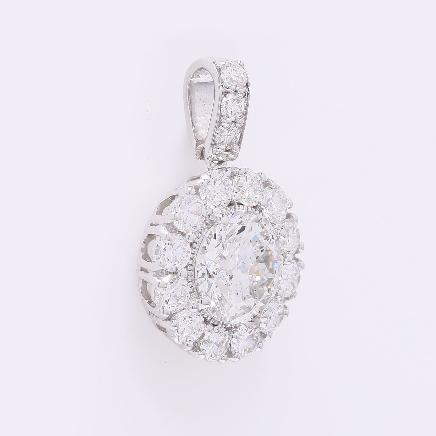 2.53 Carats Lab Grown Diamond 14K Gold Pendant
