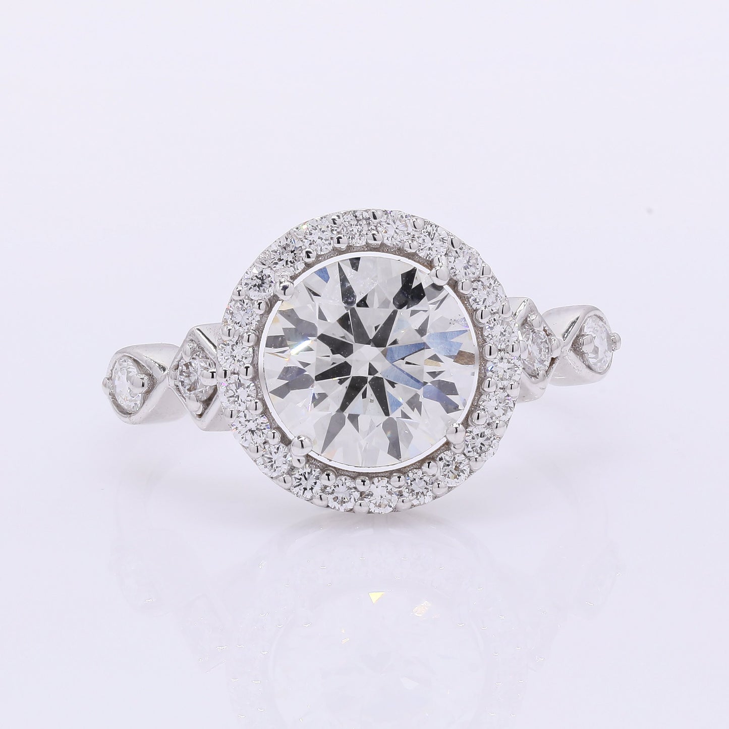 2.45 Carats Lab Grown Diamond 14K Gold Ring