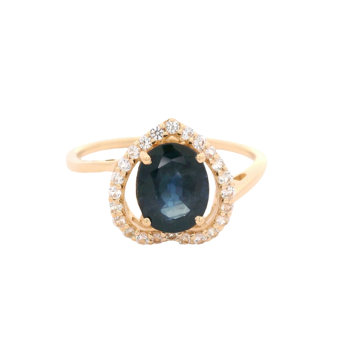 2.03 Ct Oval Sapphire 14K Gold Ring