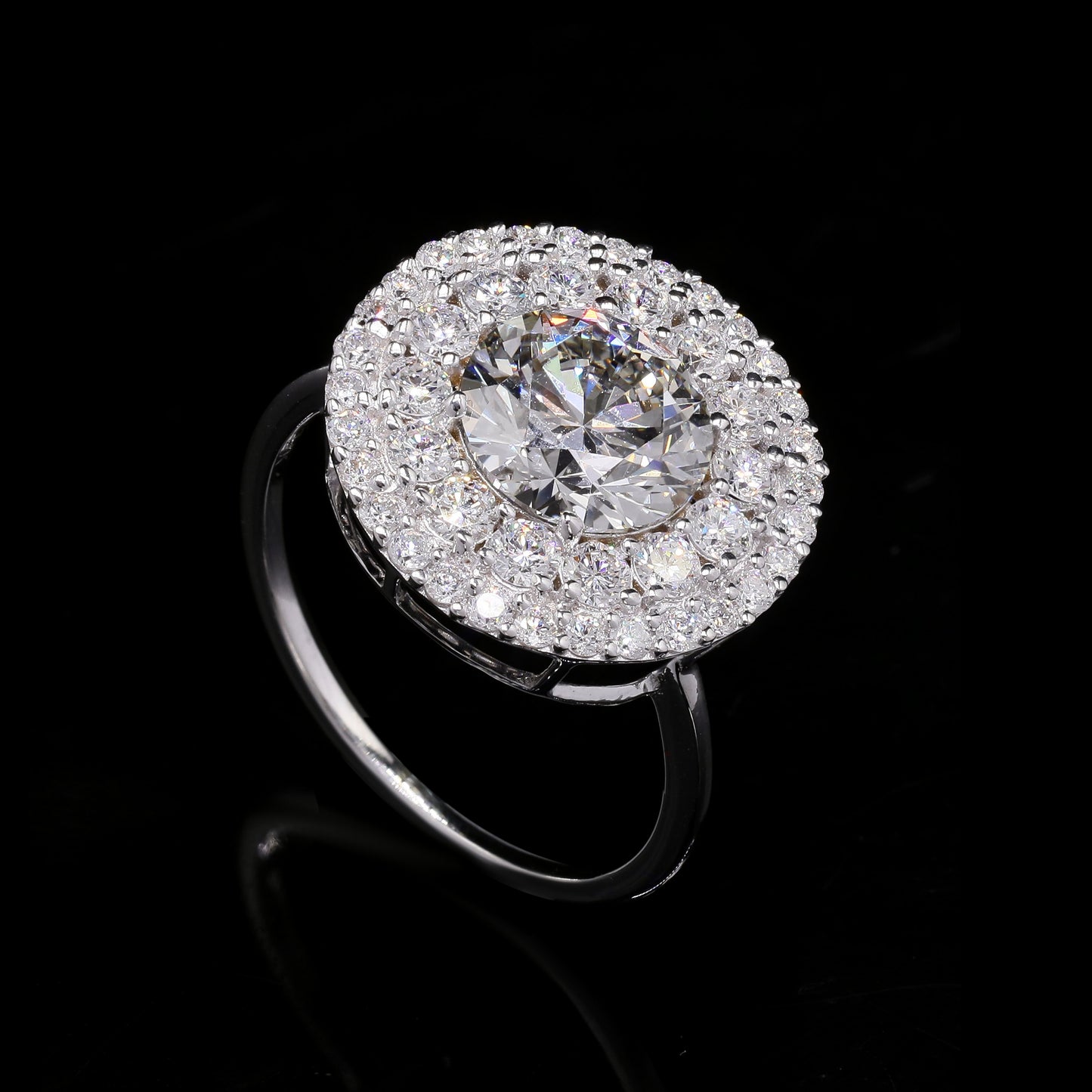 3.26 Carats Lab Grown Diamond 14K Gold Ring