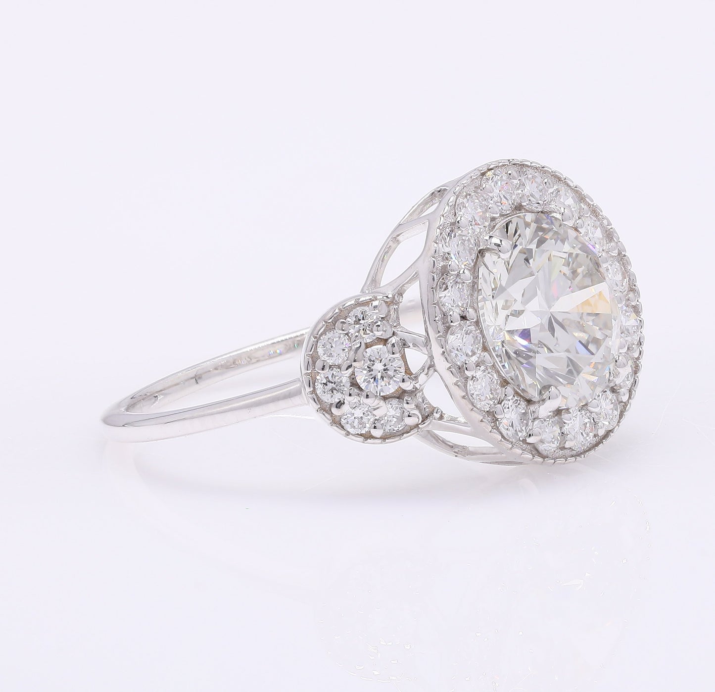 2.55 Carats Lab Grown Diamond 14K Gold Ring