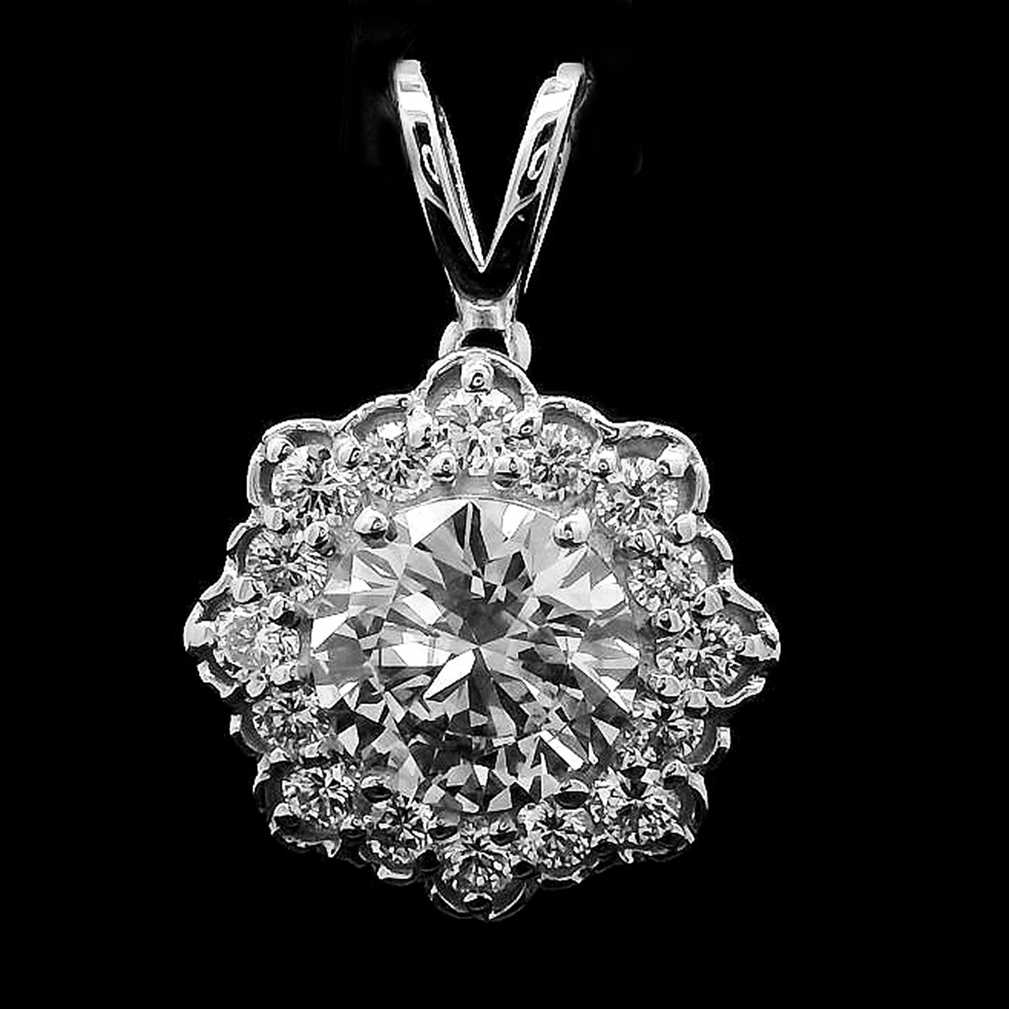 2.11 Carats Lab Grown Diamond 14K Gold Pendant