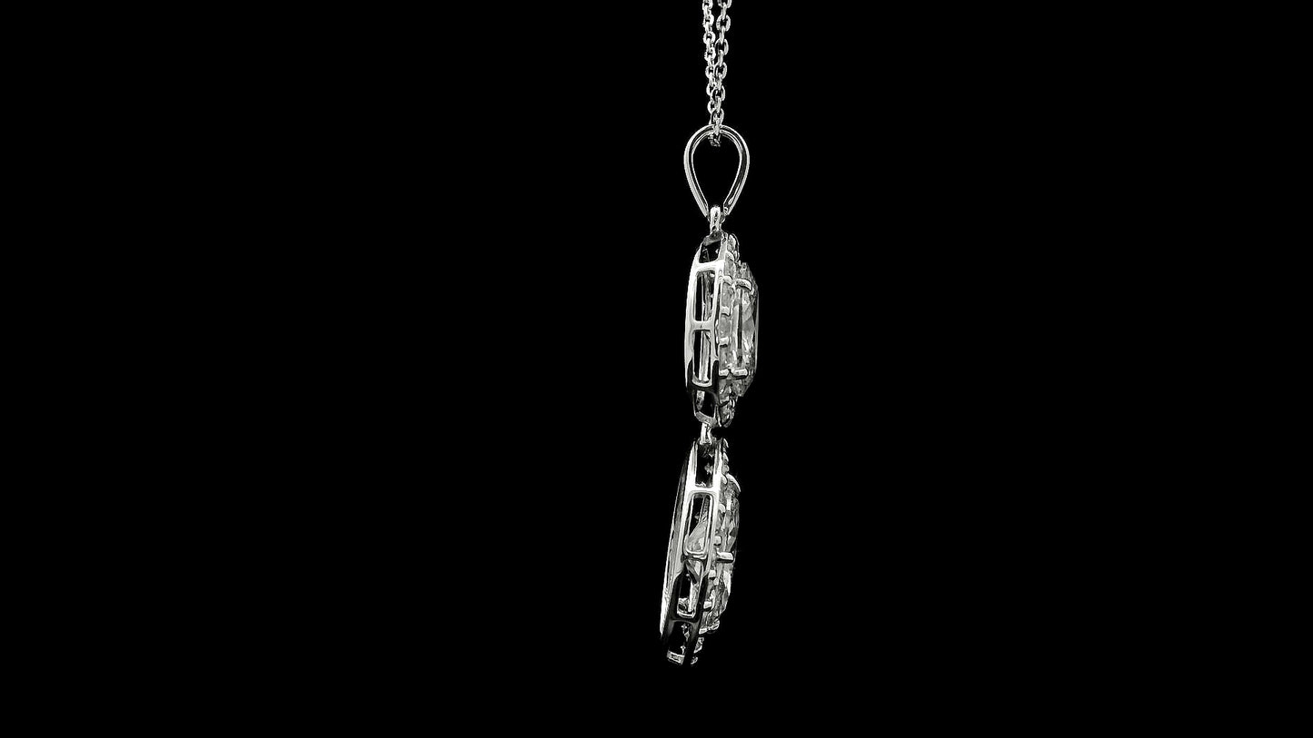 2.96 Carats Lab Grown Diamond 14K Gold Pendant