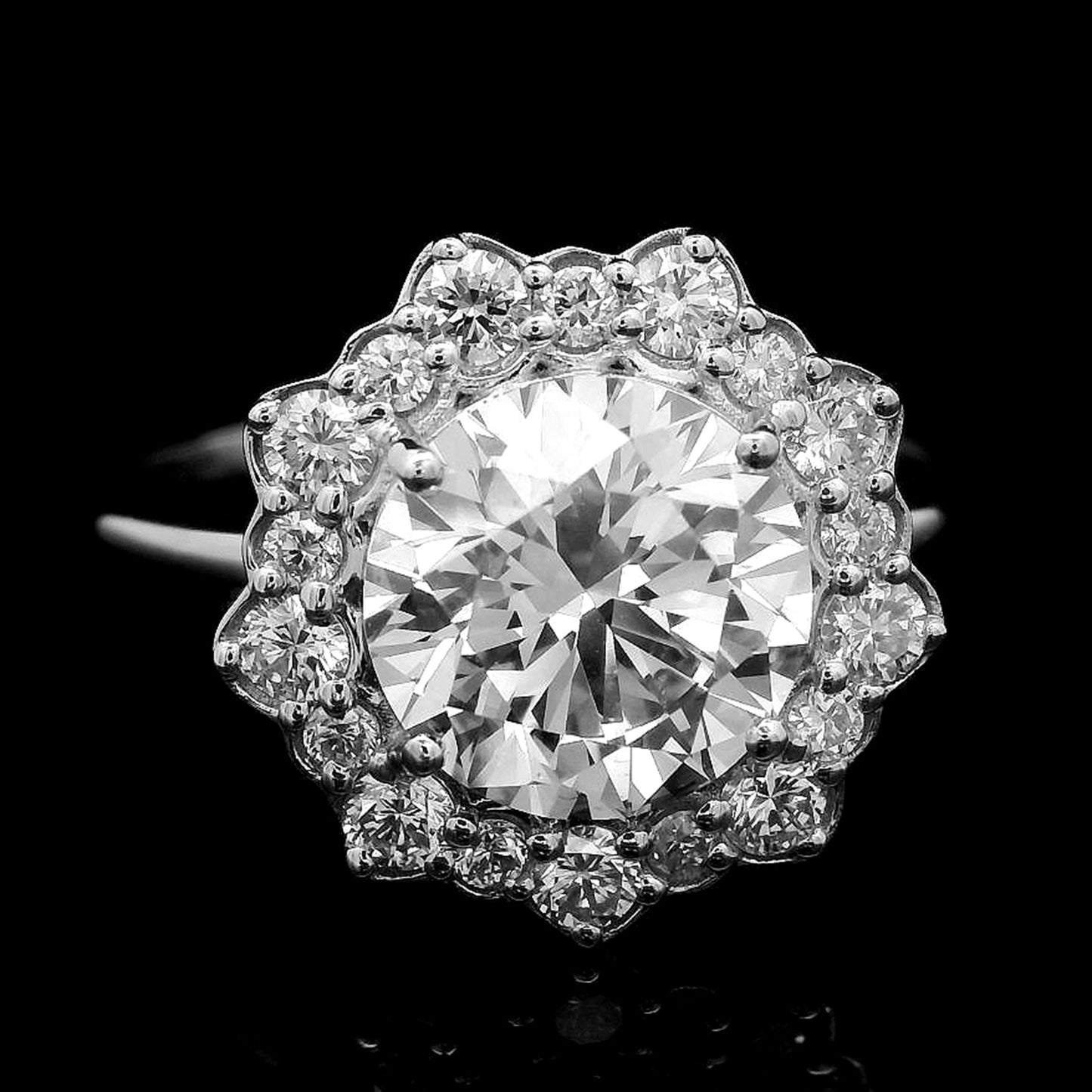 2.46 Carats Lab Grown Diamond 14K Gold Ring