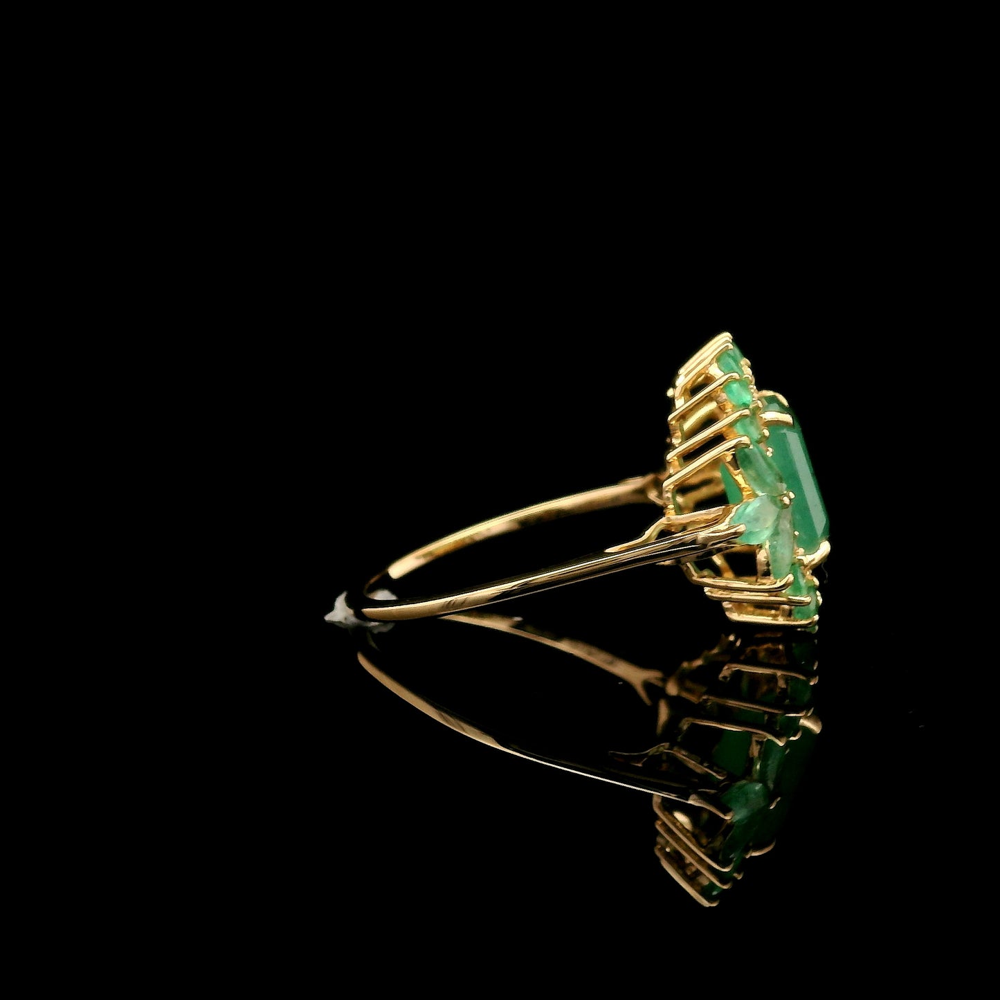 2.53 Ct Octagon Emerald 14K Gold Ring