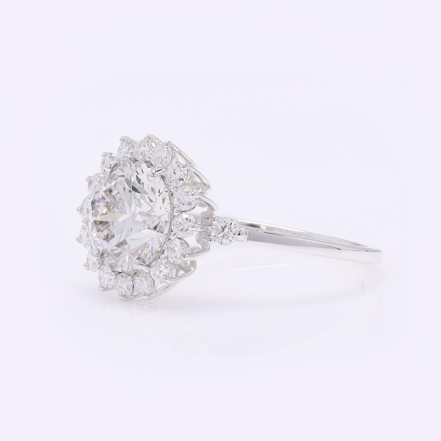 2.53 Carats Lab Grown Diamond 14K Gold Ring
