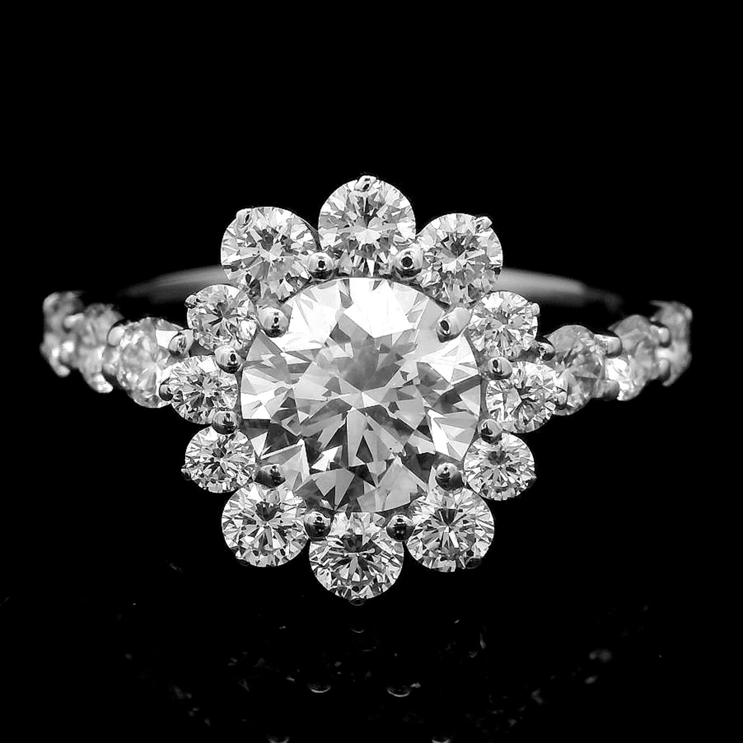2.08 Carats Lab Grown Diamond 14K Gold Ring
