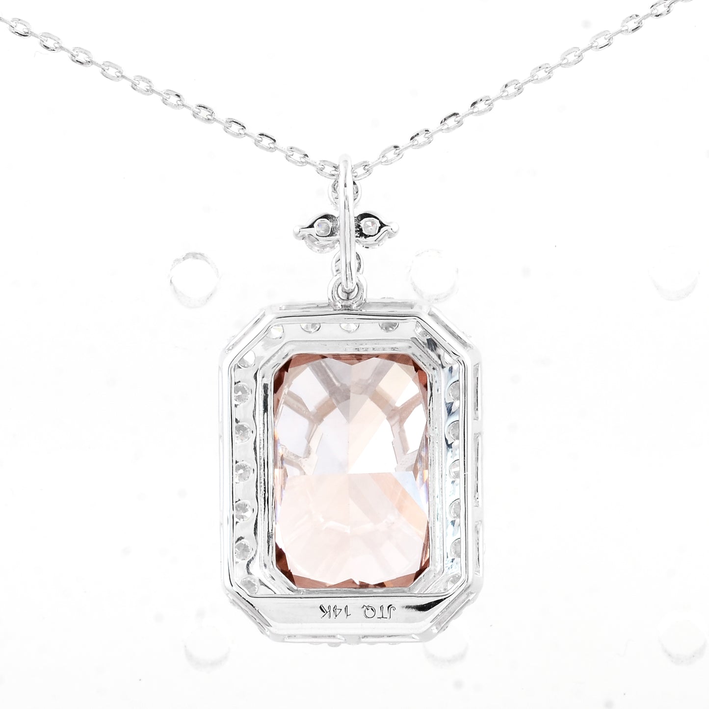 6.25 Carats Pink Lab Grown Diamond 14K Gold Pendant