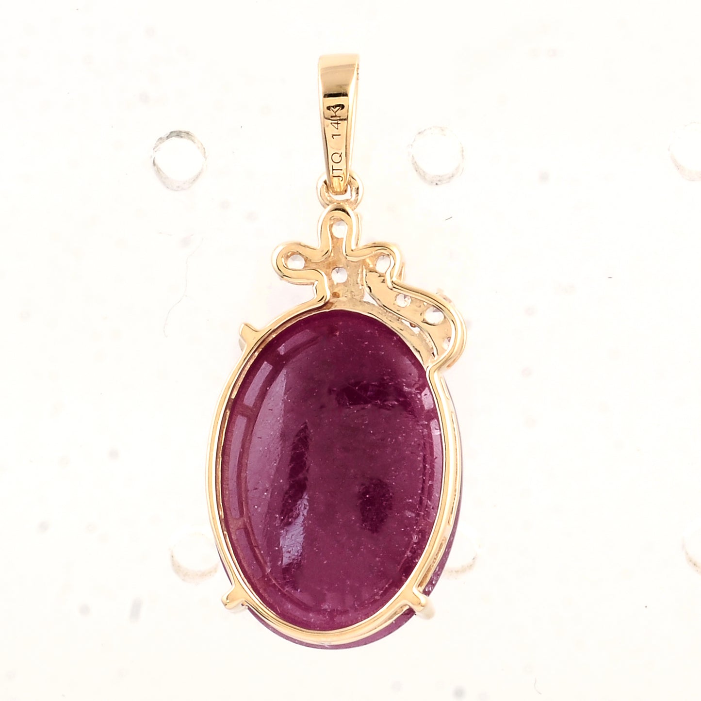 14.38 Ct Oval Ruby 14K Gold Pendant