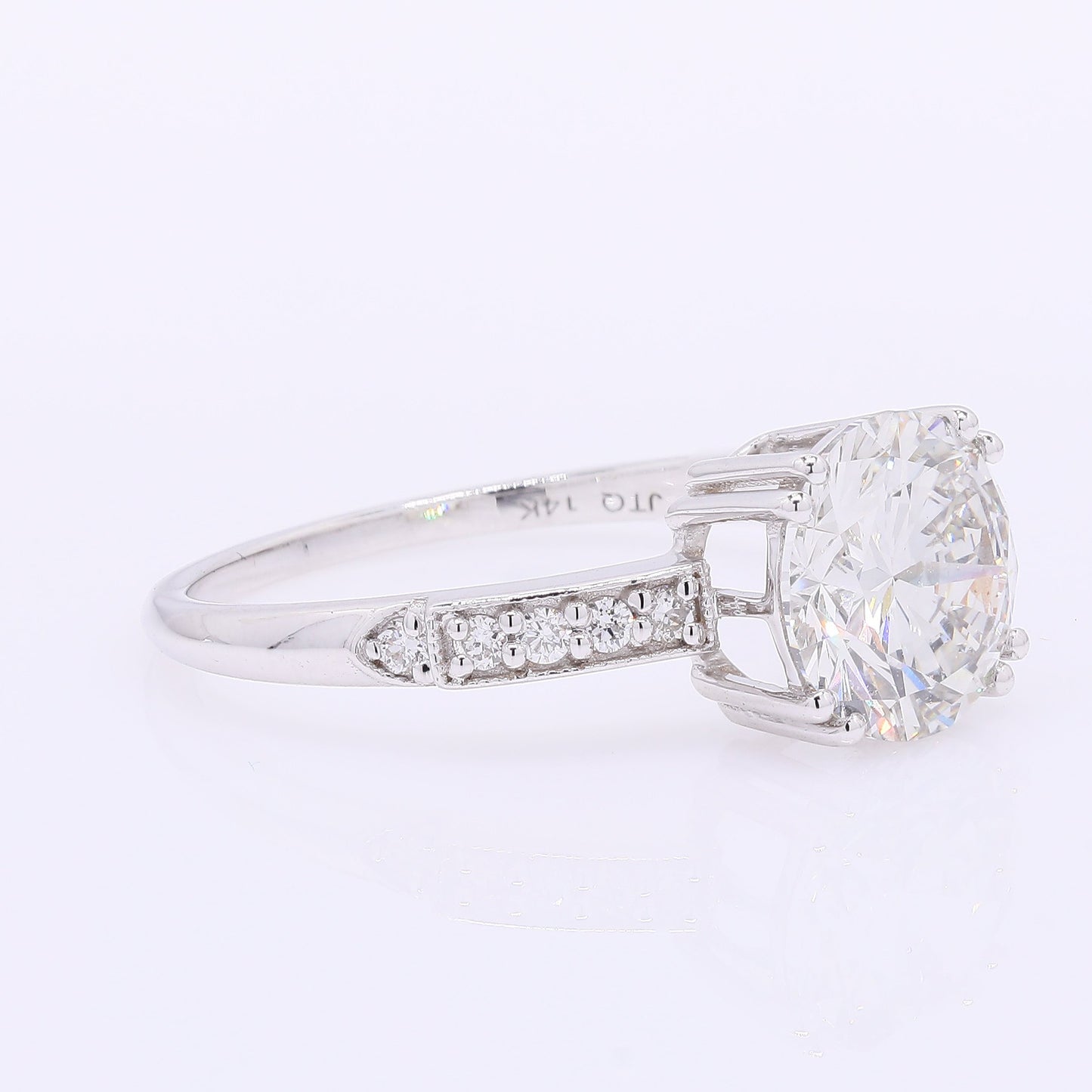 2.13 Carats Lab Grown Diamond 14K Gold Ring