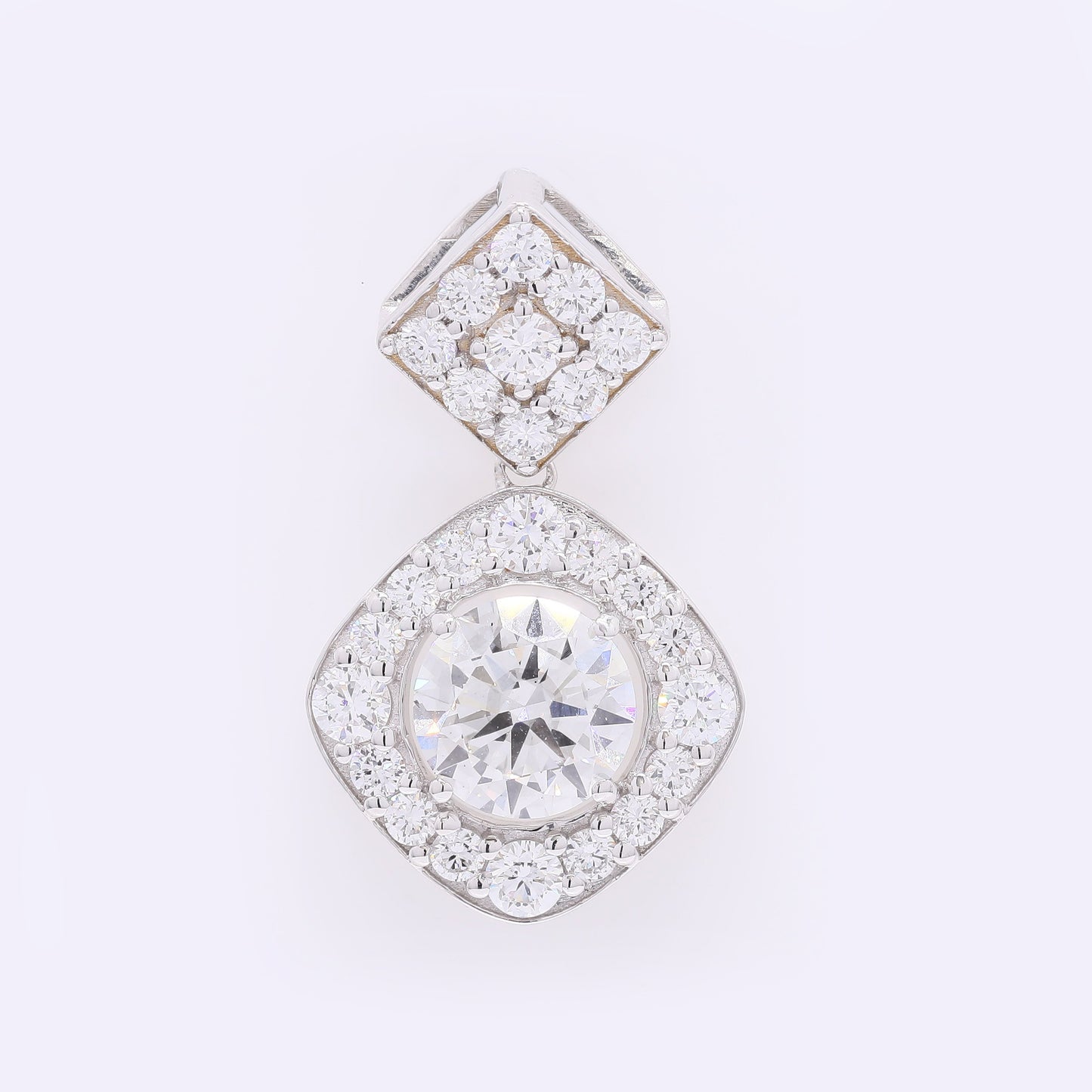 2.44 Carats Lab Grown Diamond 14K Gold Pendant