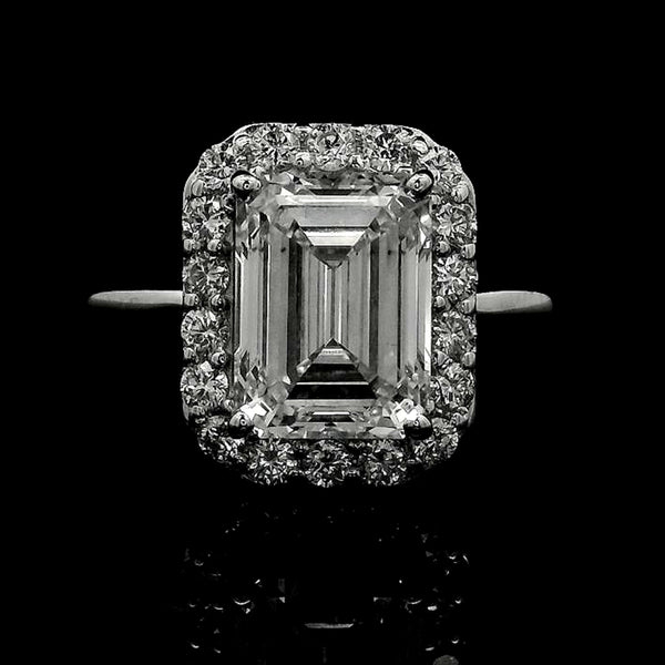 3.11 Carats Lab Grown Diamond 14K Gold Ring