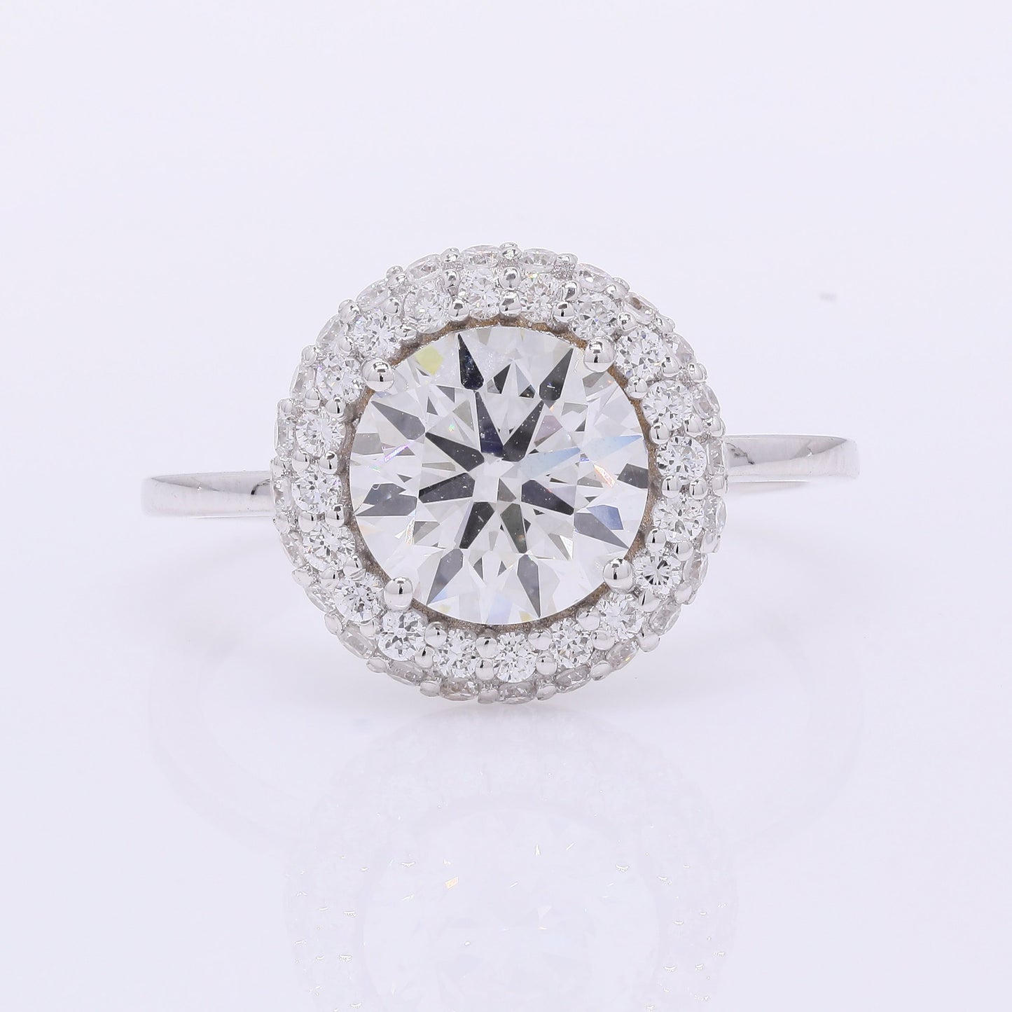 2.57 Carats Lab Grown Diamond 14K Gold Ring