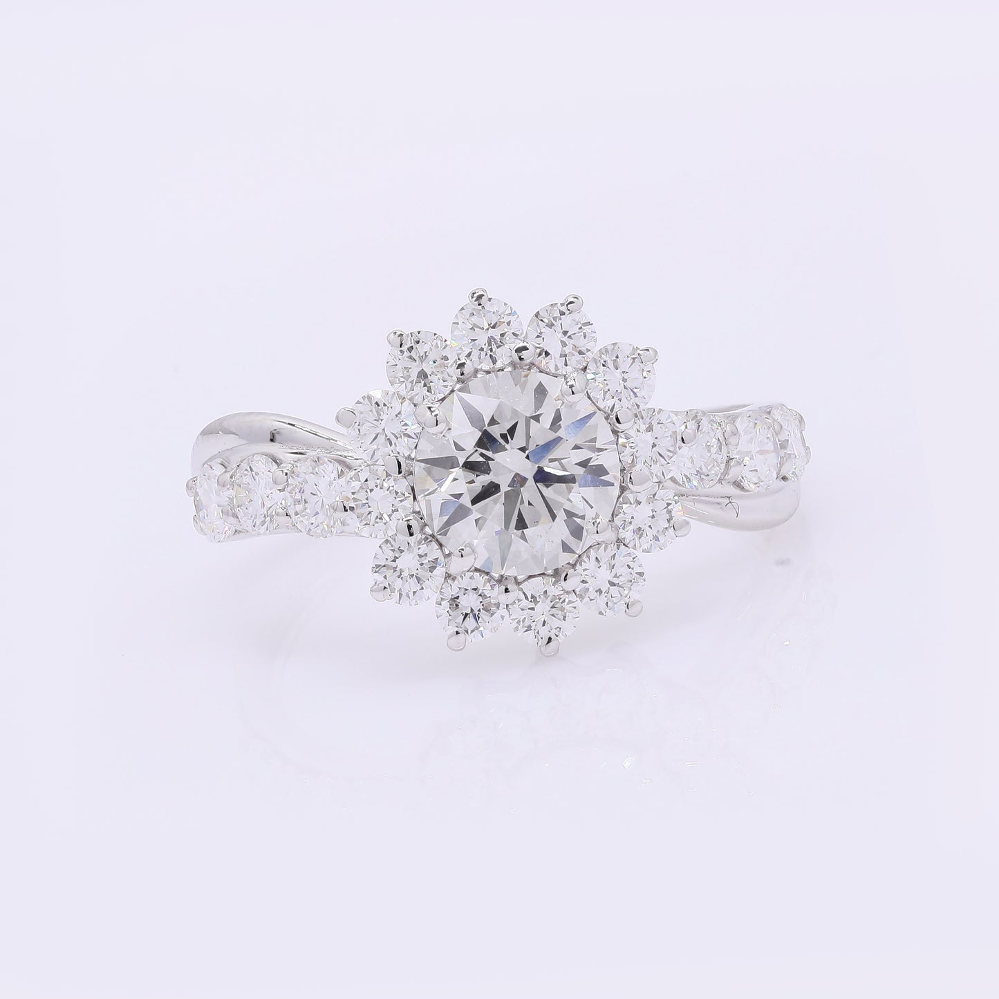 2.32 Carats Lab Grown Diamond 14K Gold Ring