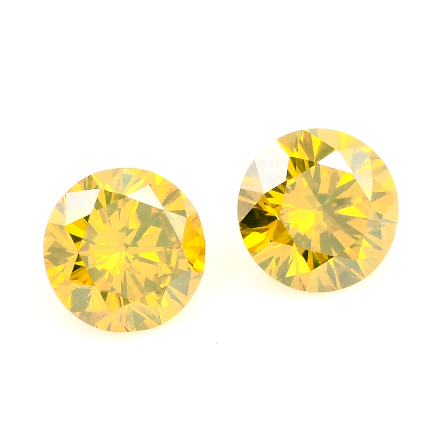 0.40 Yellow Diamond Round Loose Gemstone
