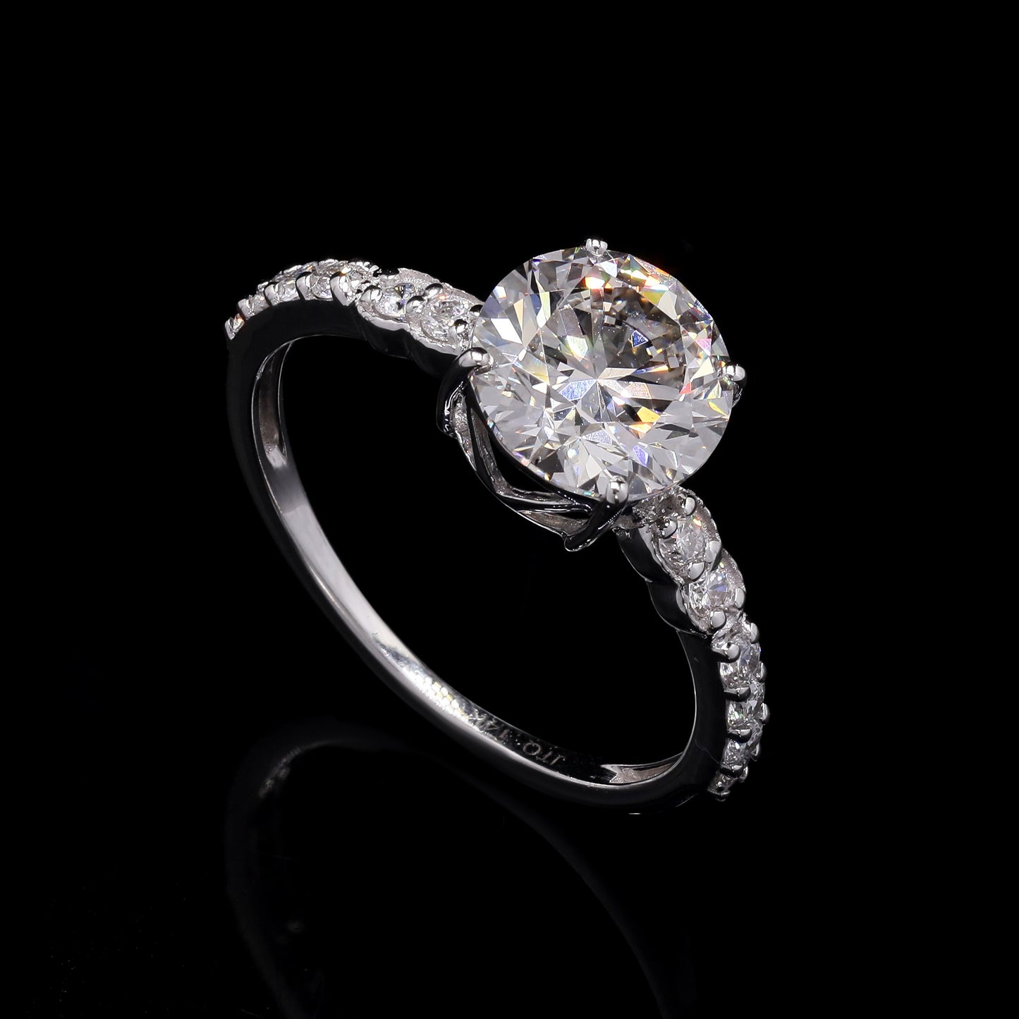 2.37 Carats Lab Grown Diamond 14K Gold Ring