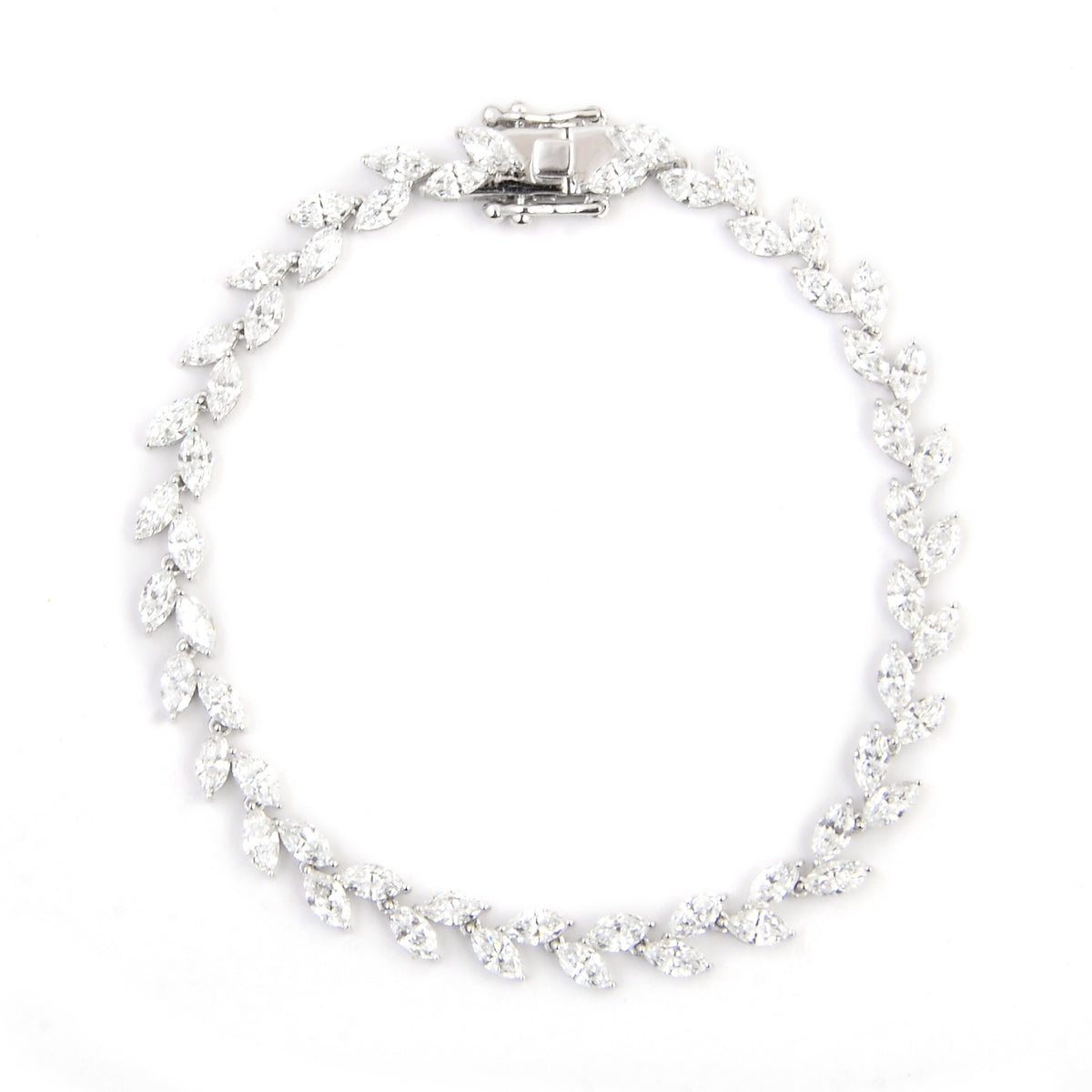 6.43 Carats Lab Grown Diamond 14K Gold Bracelet