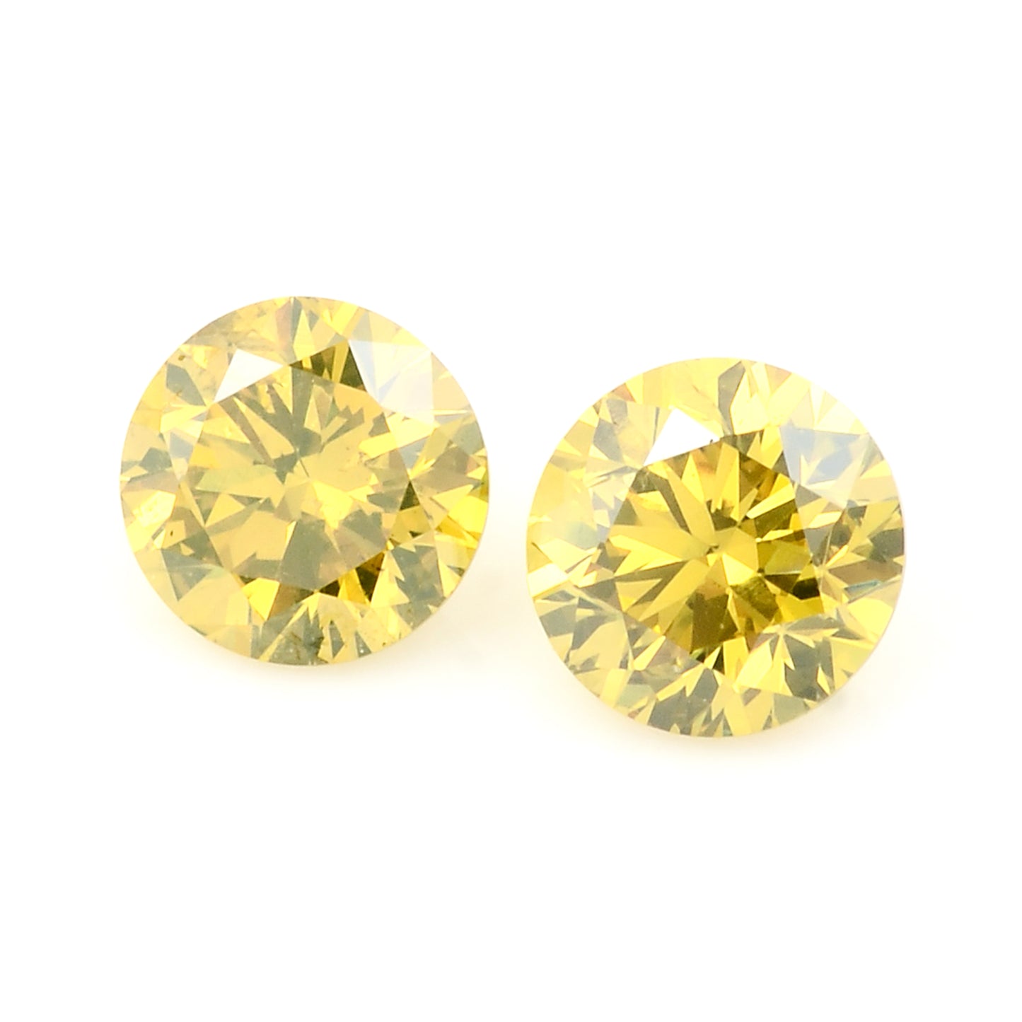 0.50 Yellow Diamond Round Loose Gemstone
