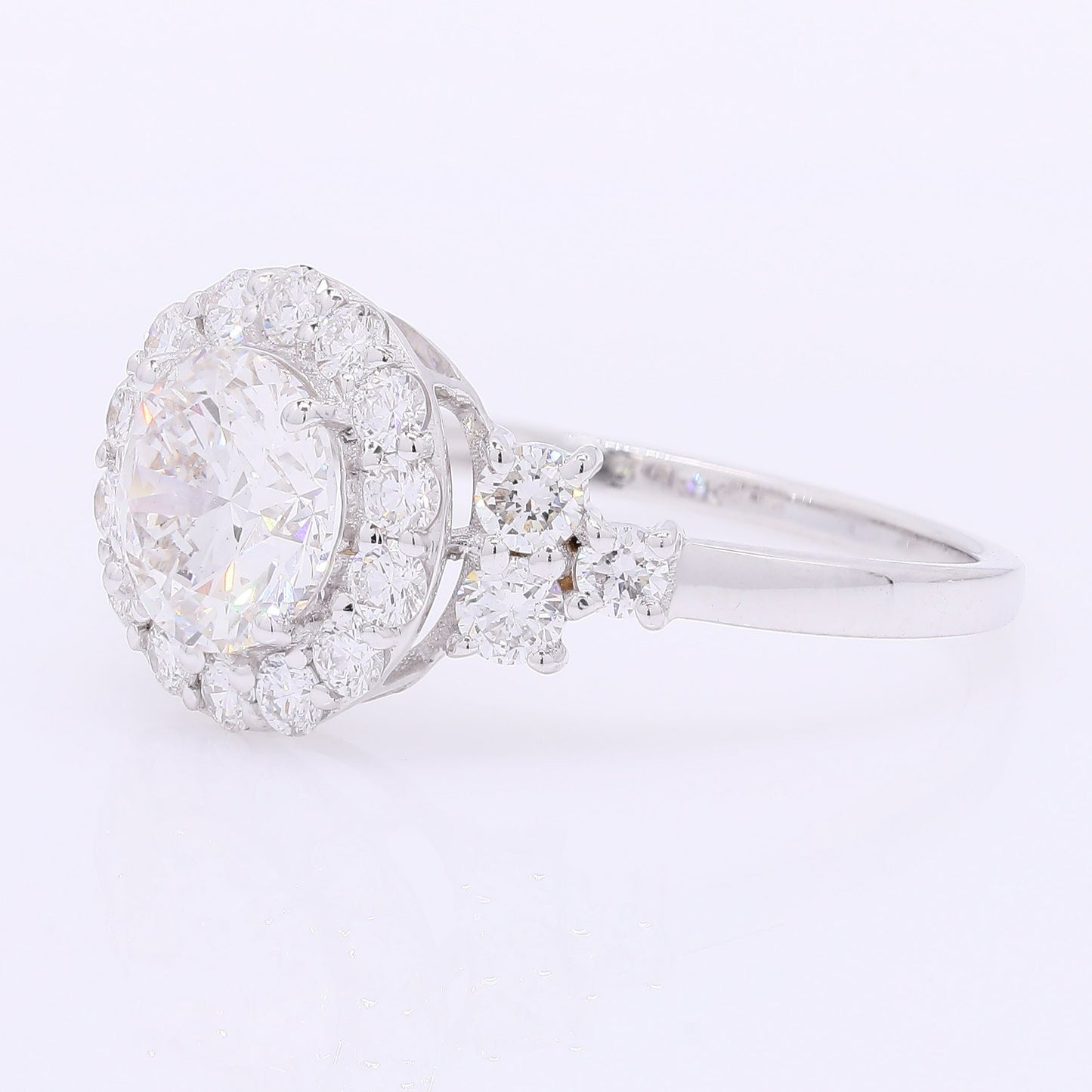2.03 Carats Lab Grown Diamond 14K Gold Ring