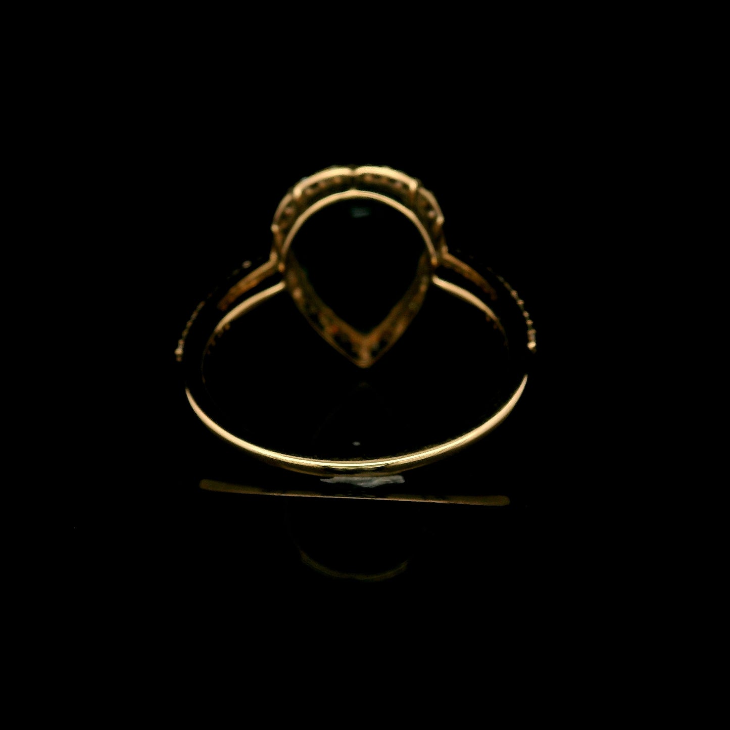 2.99 Ct Pear Mixed Cut Lab Grown Emerald 14K Gold Ring