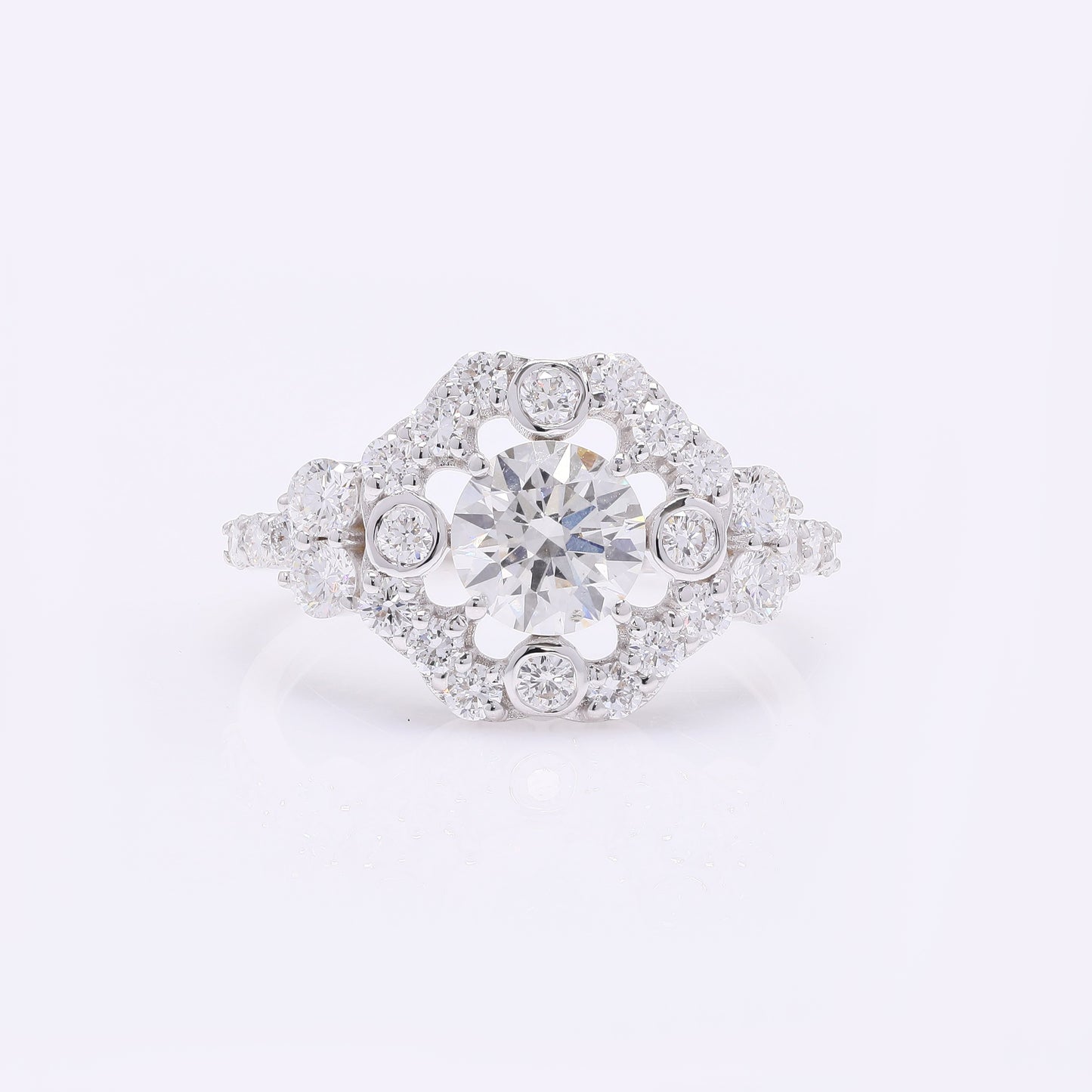 2.08 Carats Lab Grown Diamond 14K Gold Ring