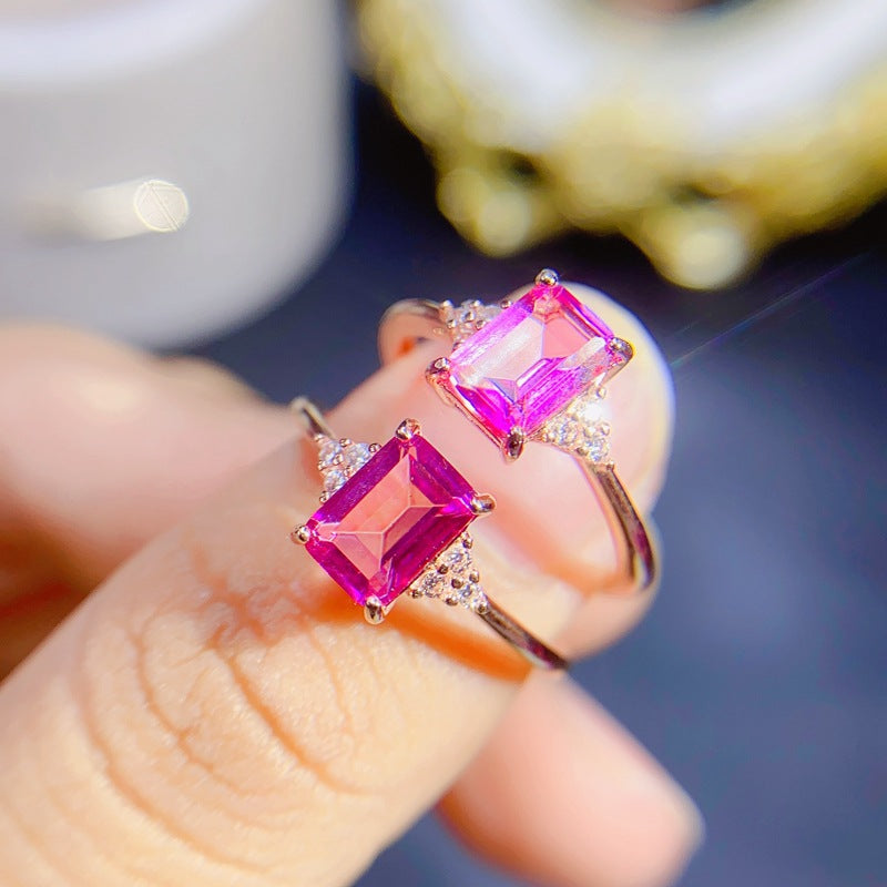 Pink Topaz 925 Sterling Silver Ring