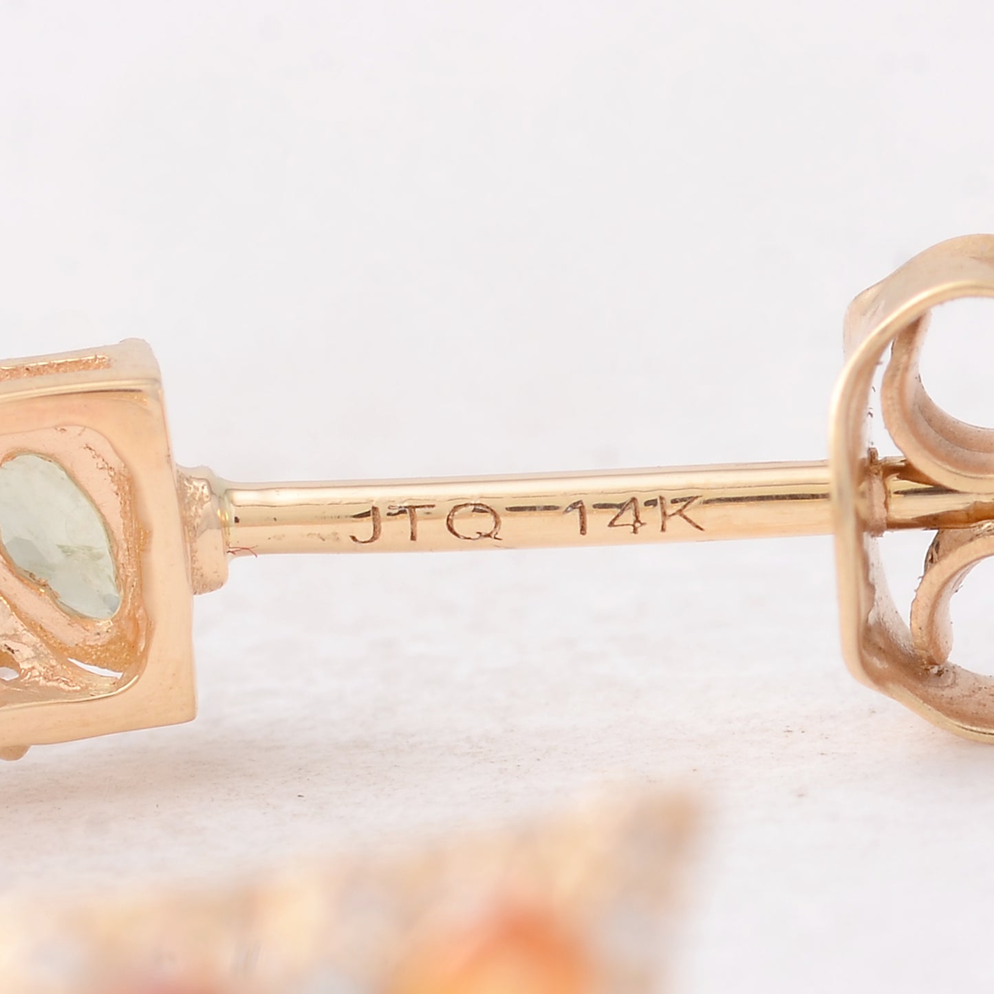 3.12 Ct Marquise Multi Sapphire 14K Gold Earrings
