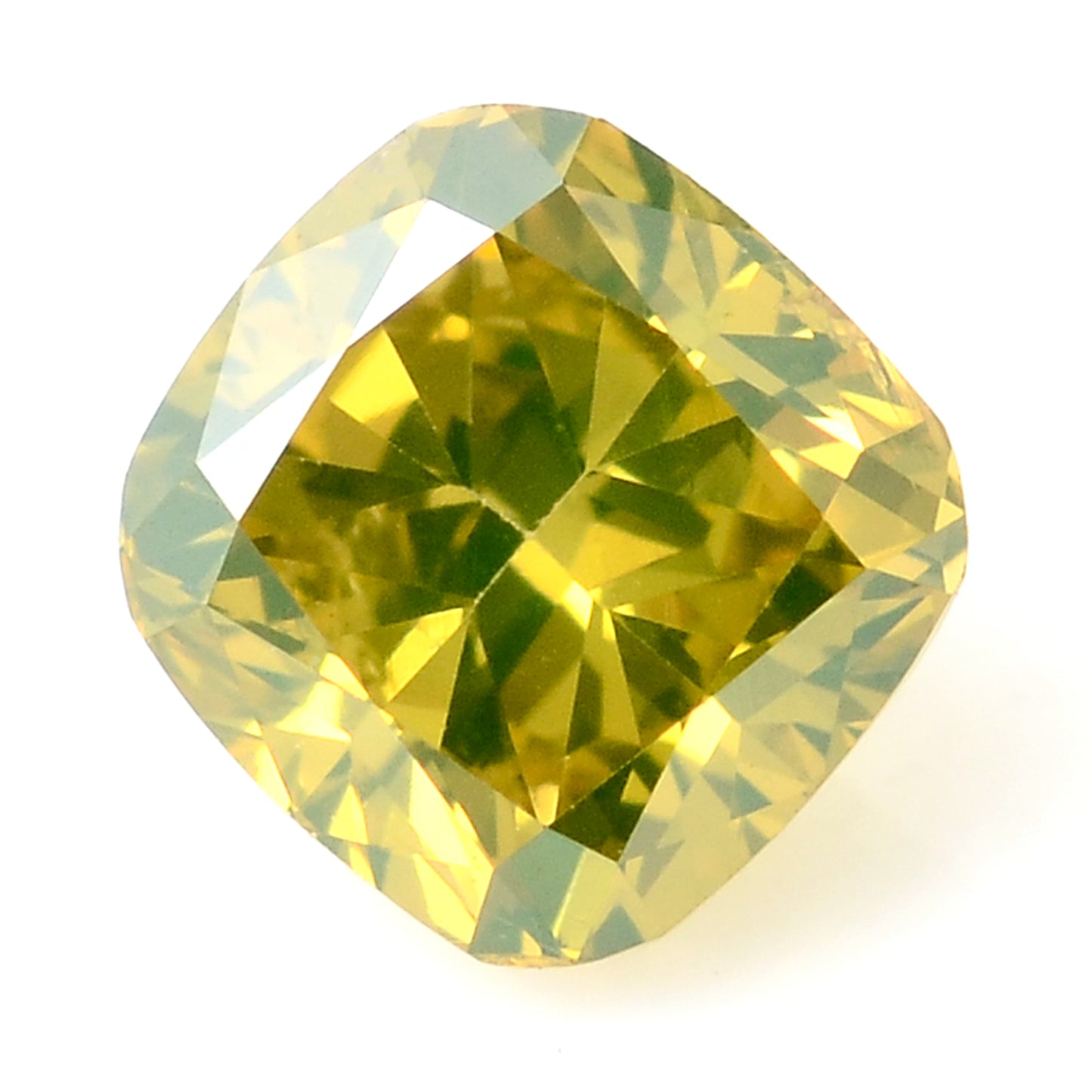 0.28 Carat Yellow Diamond Cushion Loose Gemstone