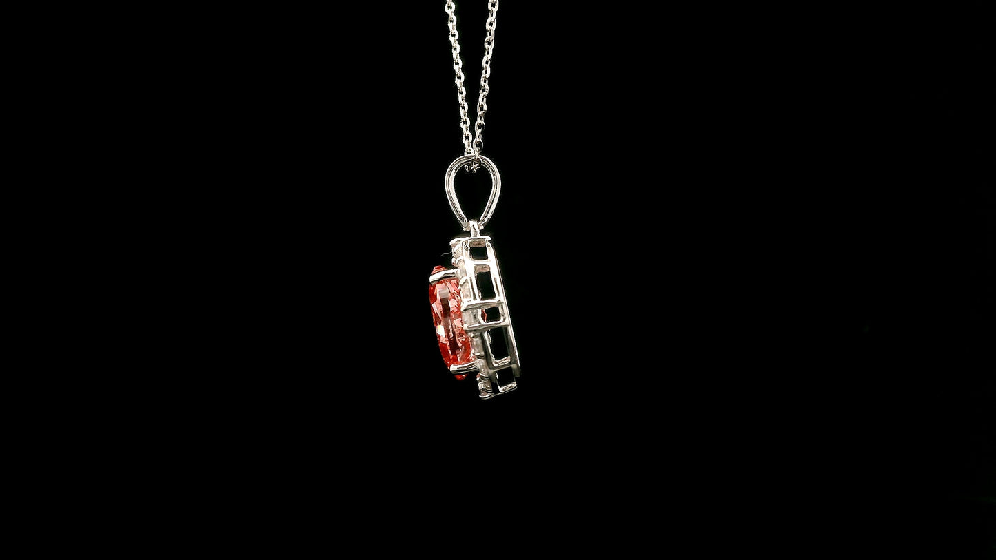 2.53 Carats Pink Lab Grown Diamond 14K Gold Pendant