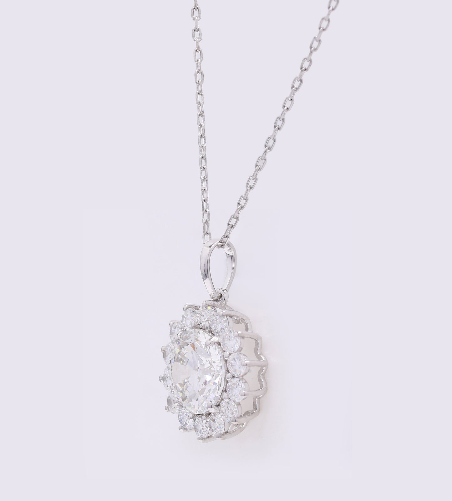 3.11 Carats Lab Grown Diamond 14K Gold Pendant