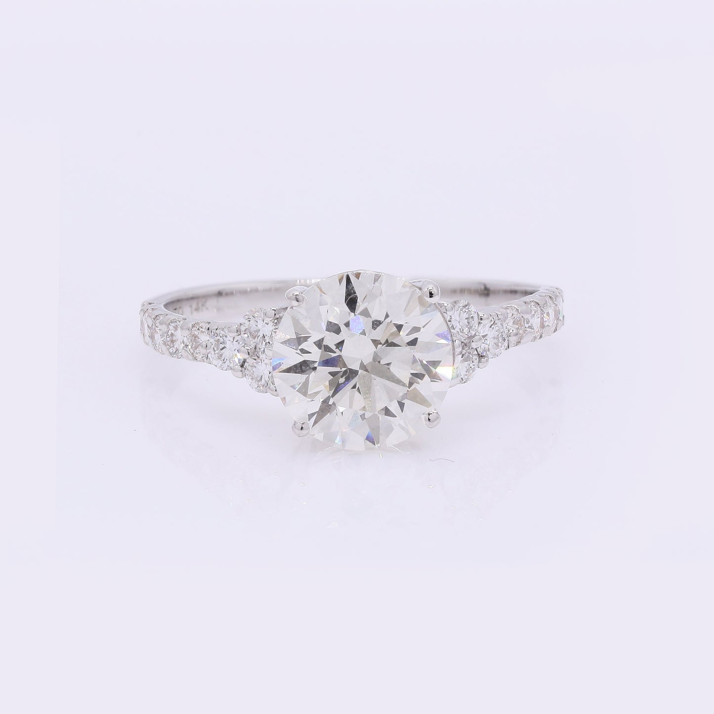 2.54 Carats Lab Grown Diamond 14K Gold Ring