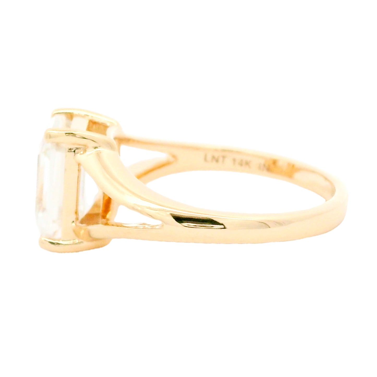 3.78 Ct Octagon Moissanite 14K Gold Ring