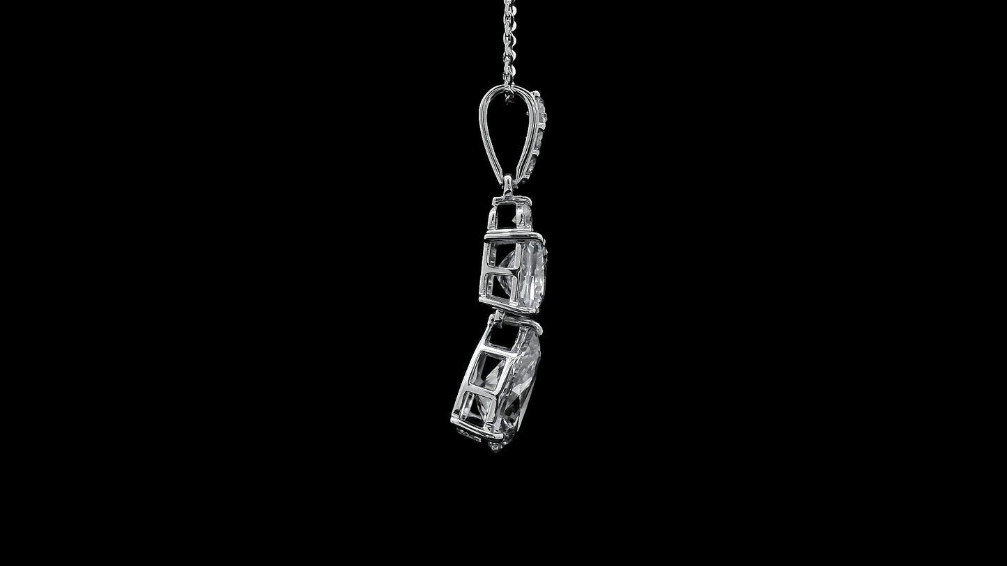 3.03 Carats Lab Grown Diamond 14K Gold Pendant