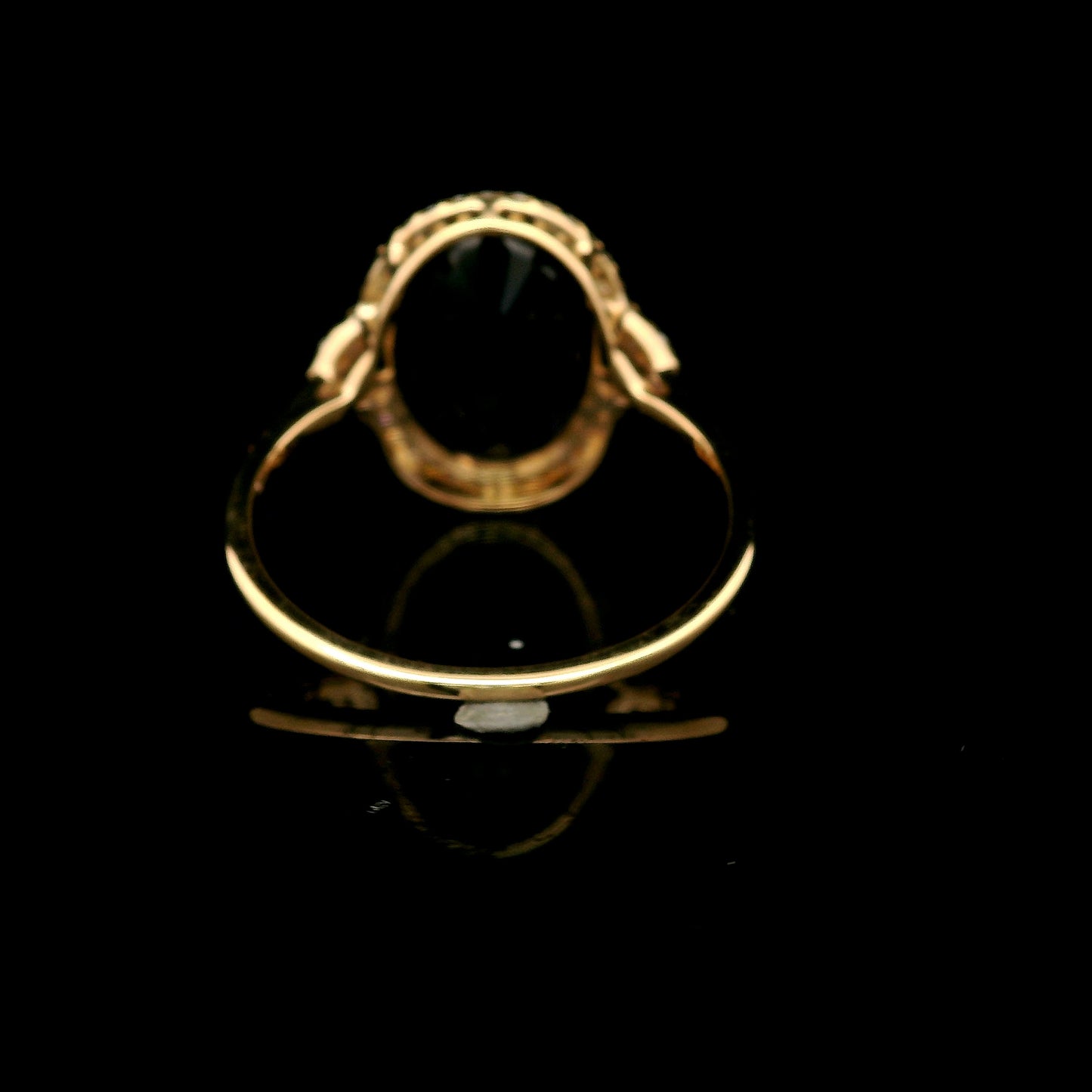 5.20 Ct Oval Mixed Cut Lab Grown Sapphire 14K Gold Ring