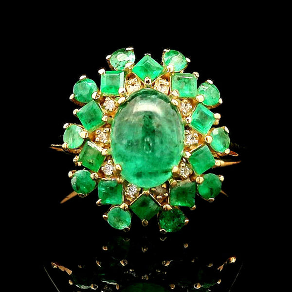 2.20 Ct Oval Emerald 14K Gold Ring
