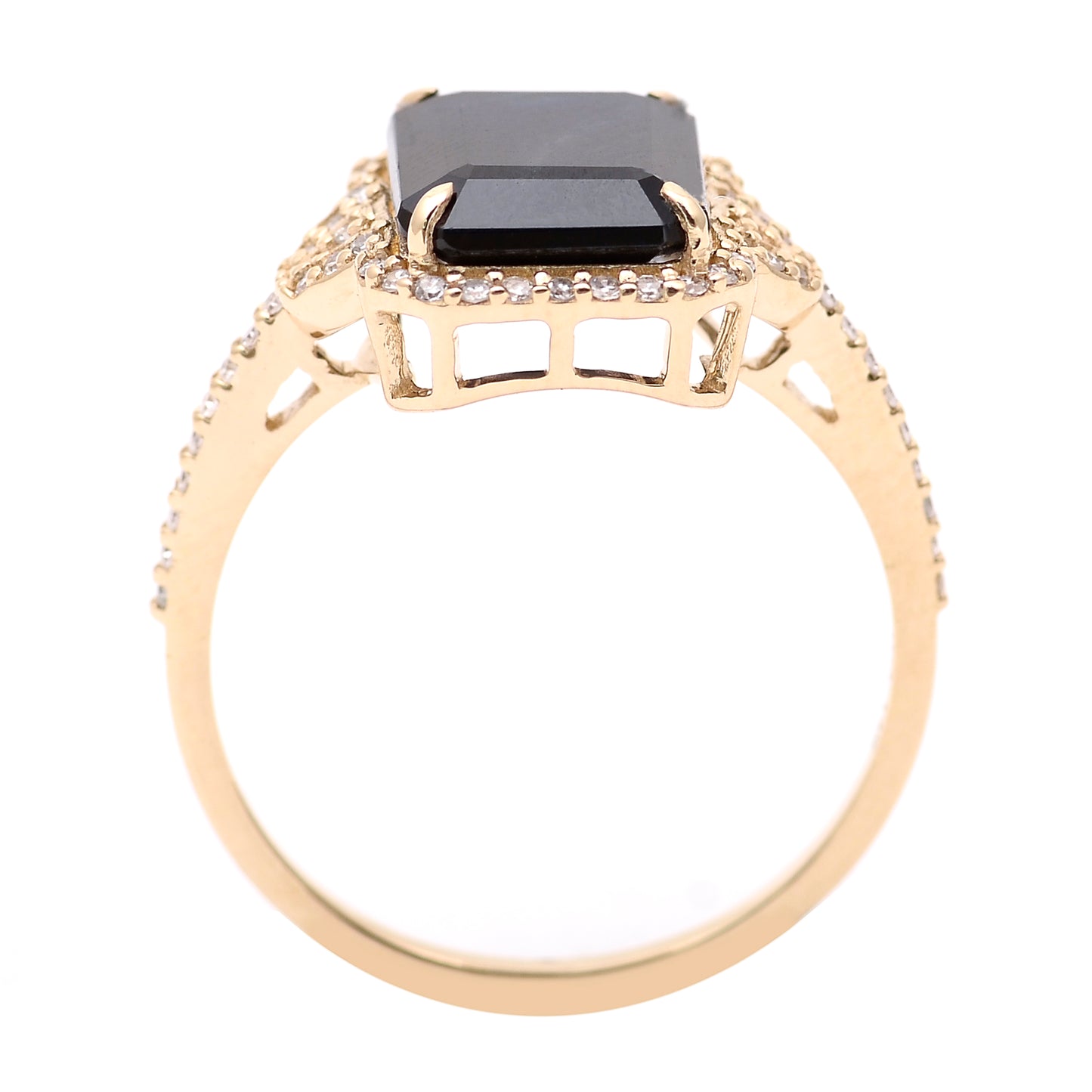 4.11 Ct Octagon Natural Sapphire 14K Gold Ring