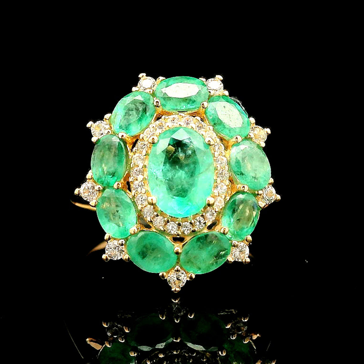2.31 Ct Oval Emerald 14K Gold Ring