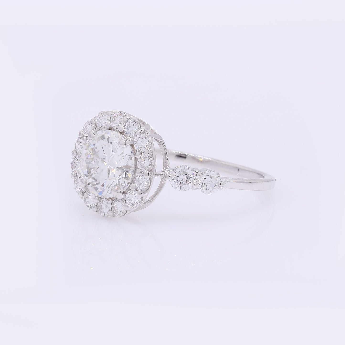 2.10 Carats Lab Grown Diamond 14K Gold Ring