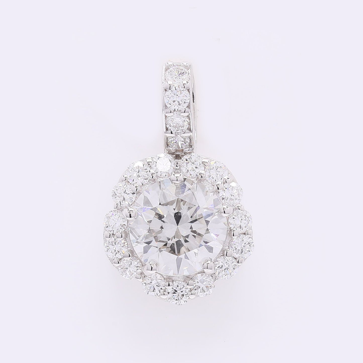 2.30 Carats Lab Grown Diamond 14K Gold Pendant