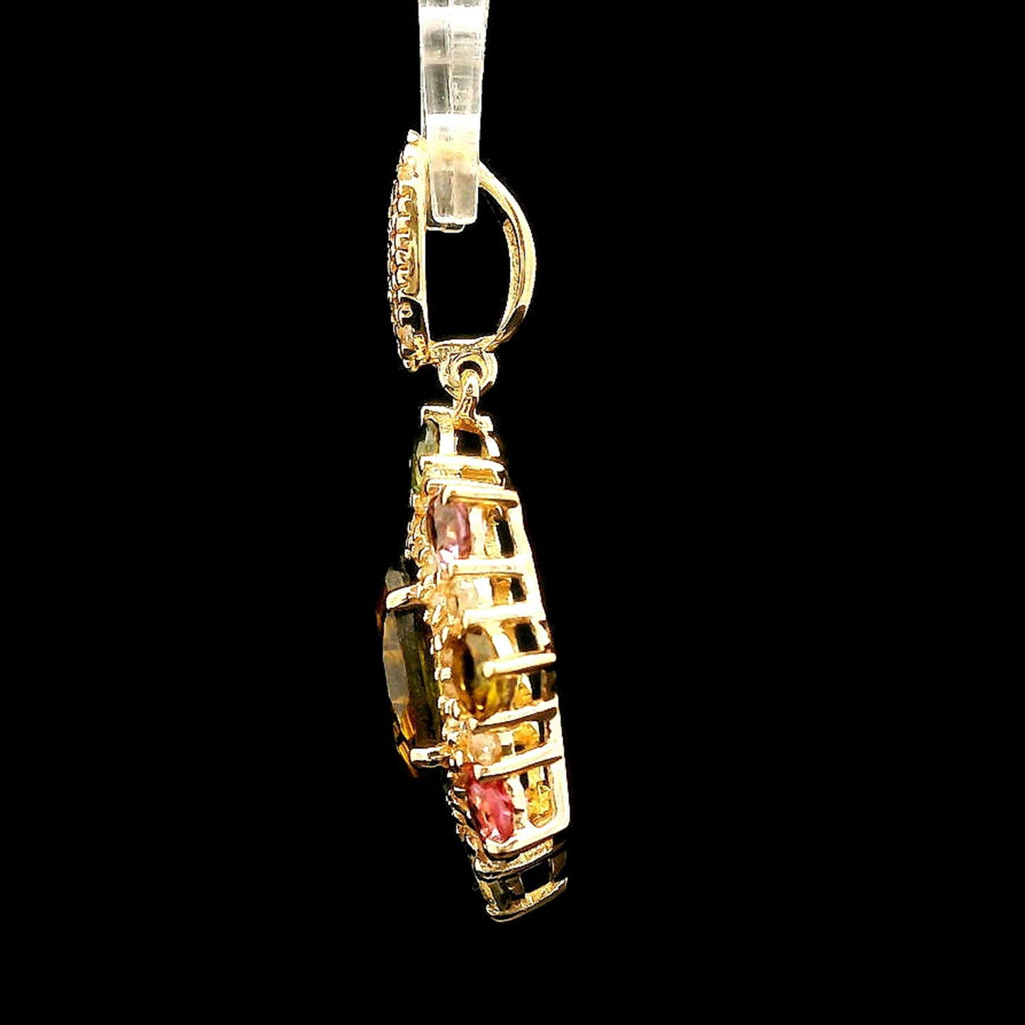 2.38 Ct Oval Tourmaline 14K Gold Pendant