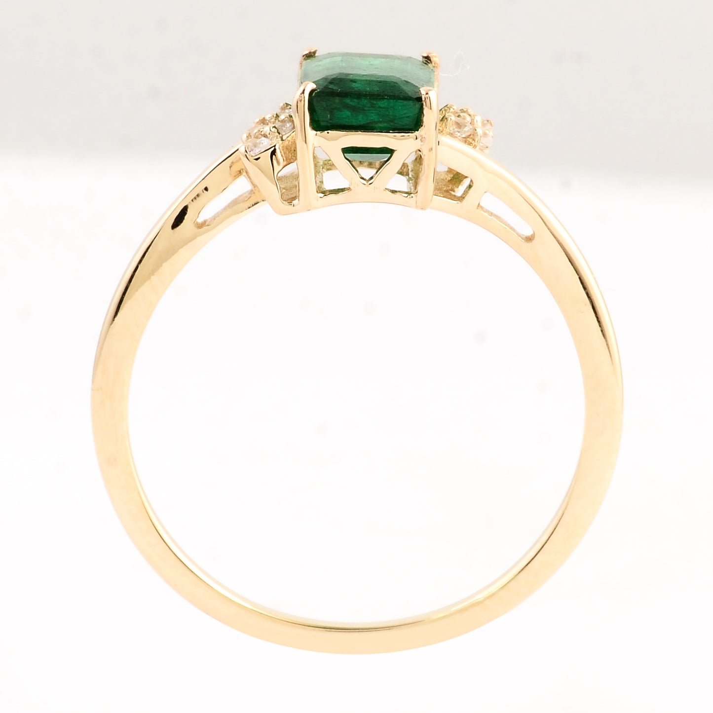 1.18 Ct Octagon Emerald 14K Gold Ring