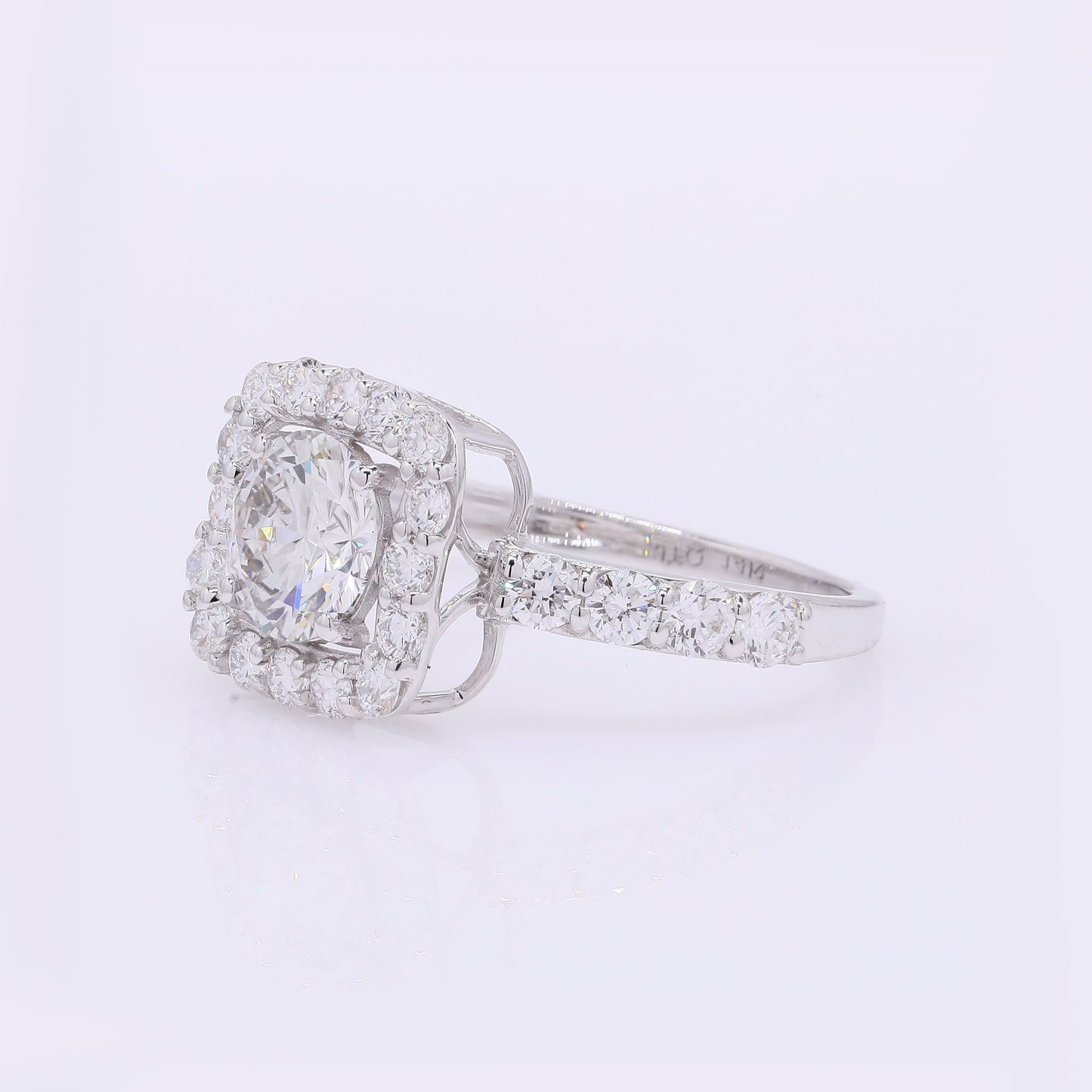 2.06 Carats Lab Grown Diamond 14K Gold Ring