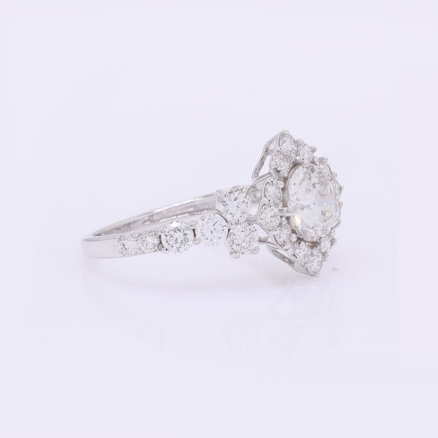 2.29 Carats Lab Grown Diamond 14K Gold Ring
