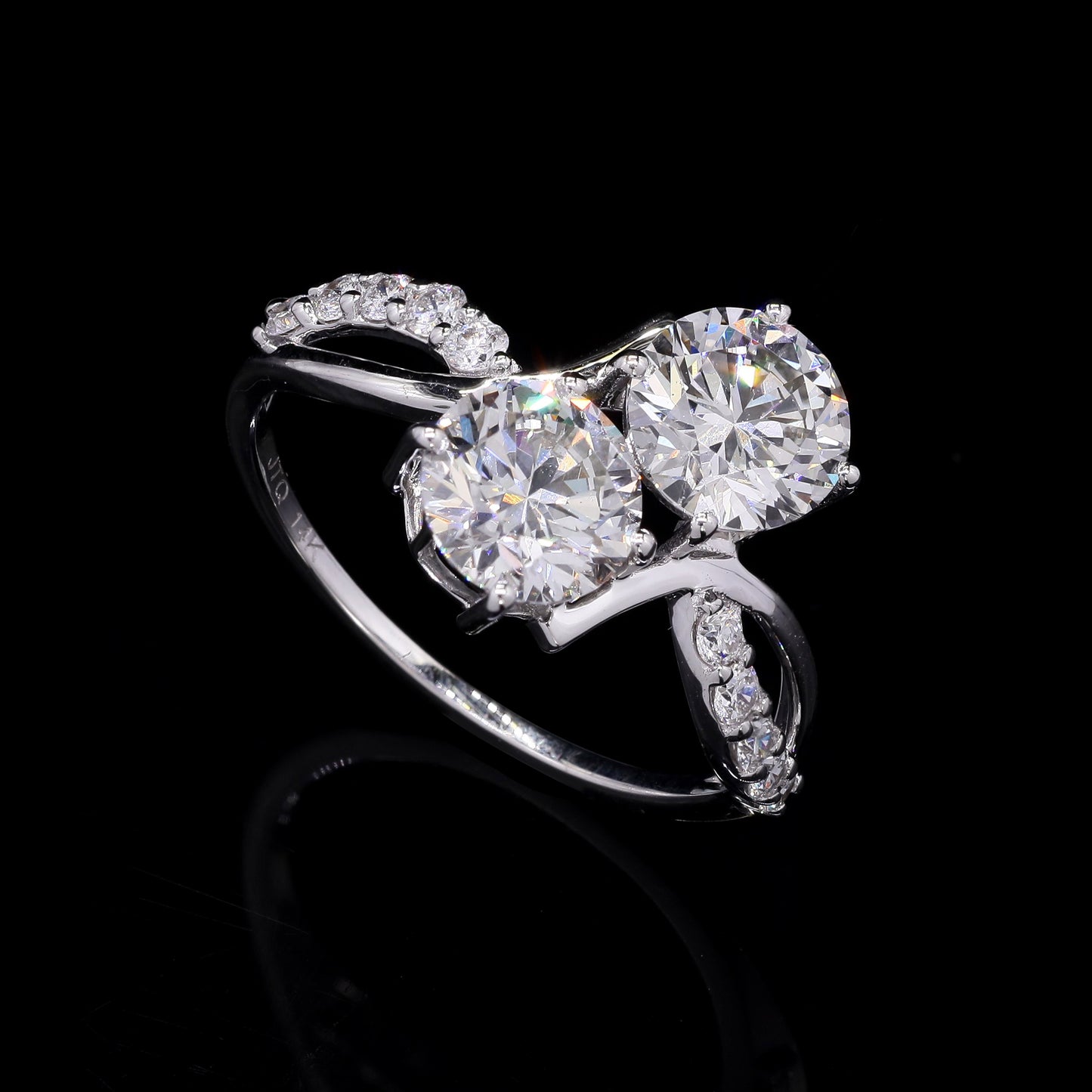 2.45 Carats Lab Grown Diamond 14K Gold Ring