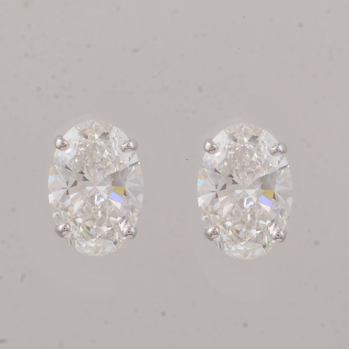 3.02 Carats Lab Grown Diamond 14K Gold Earrings