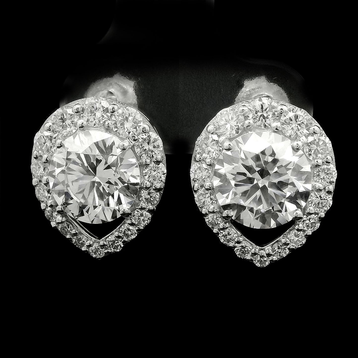 4.12 Carats Lab Grown Diamond 14K Gold Earrings