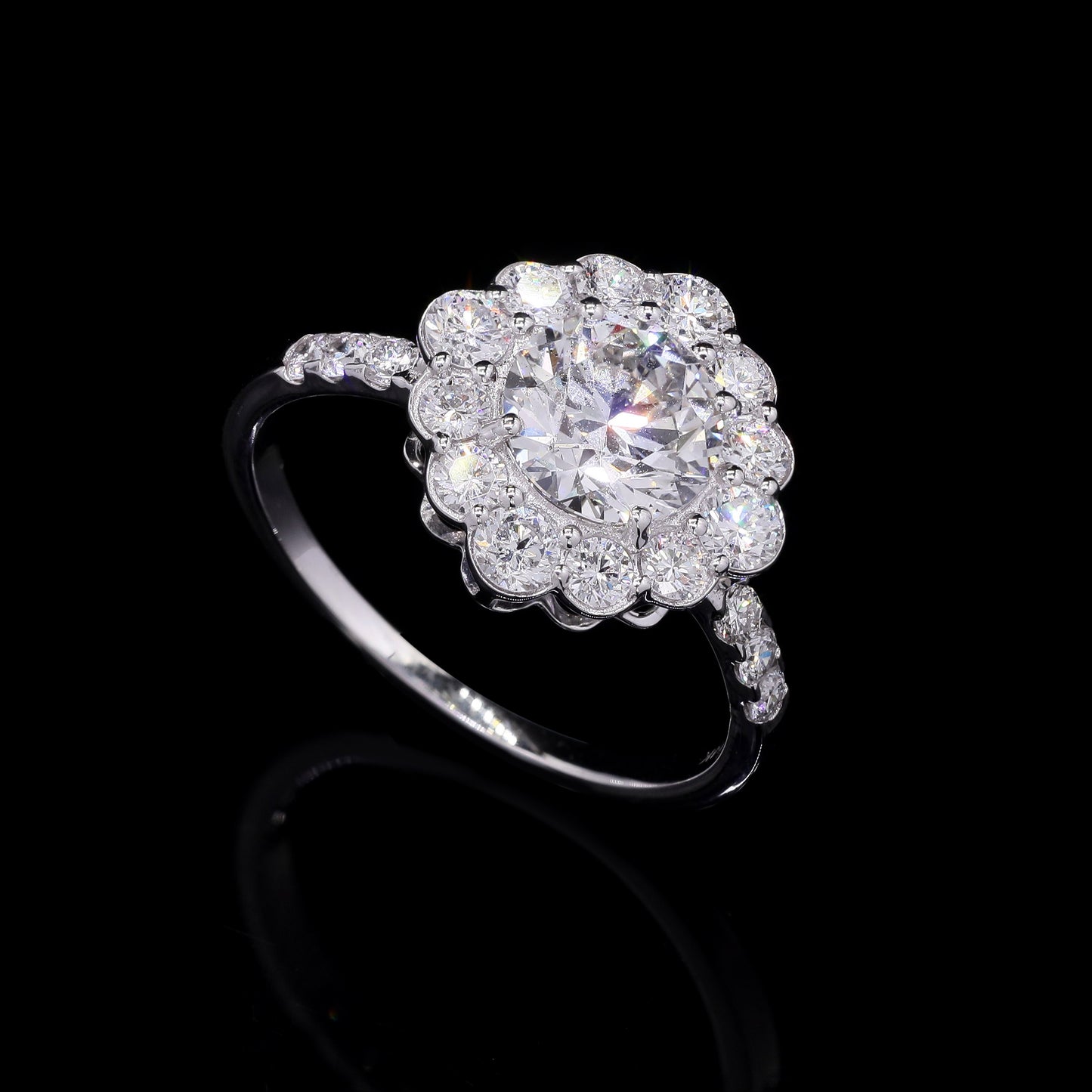 2.08 Carats Lab Grown Diamond 14K Gold Ring