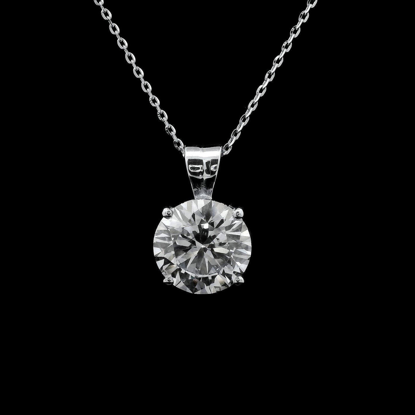 3.10 Carats Lab Grown Diamond 14K Gold Pendant