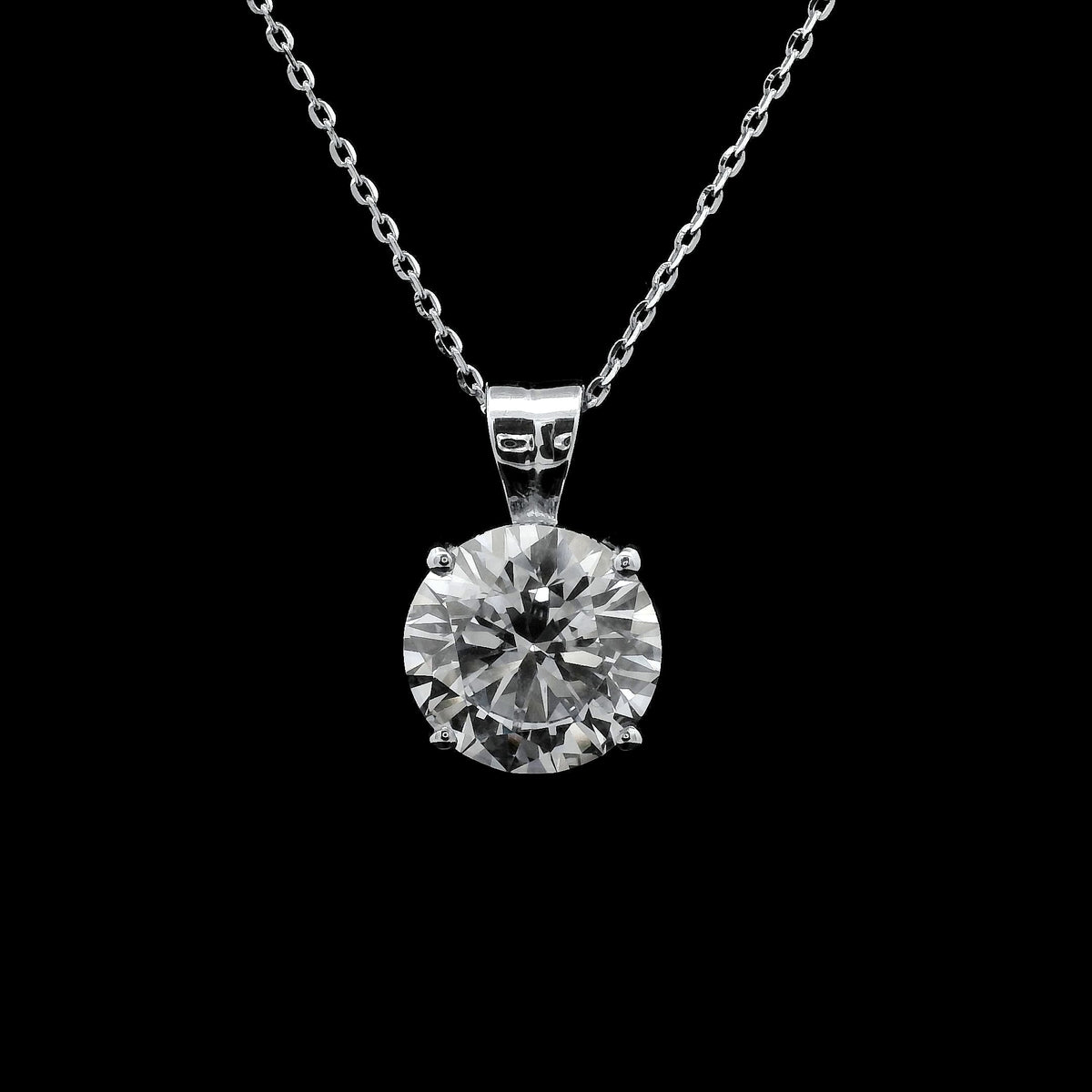 3.10 Carats Lab Grown Diamond 14K Gold Pendant